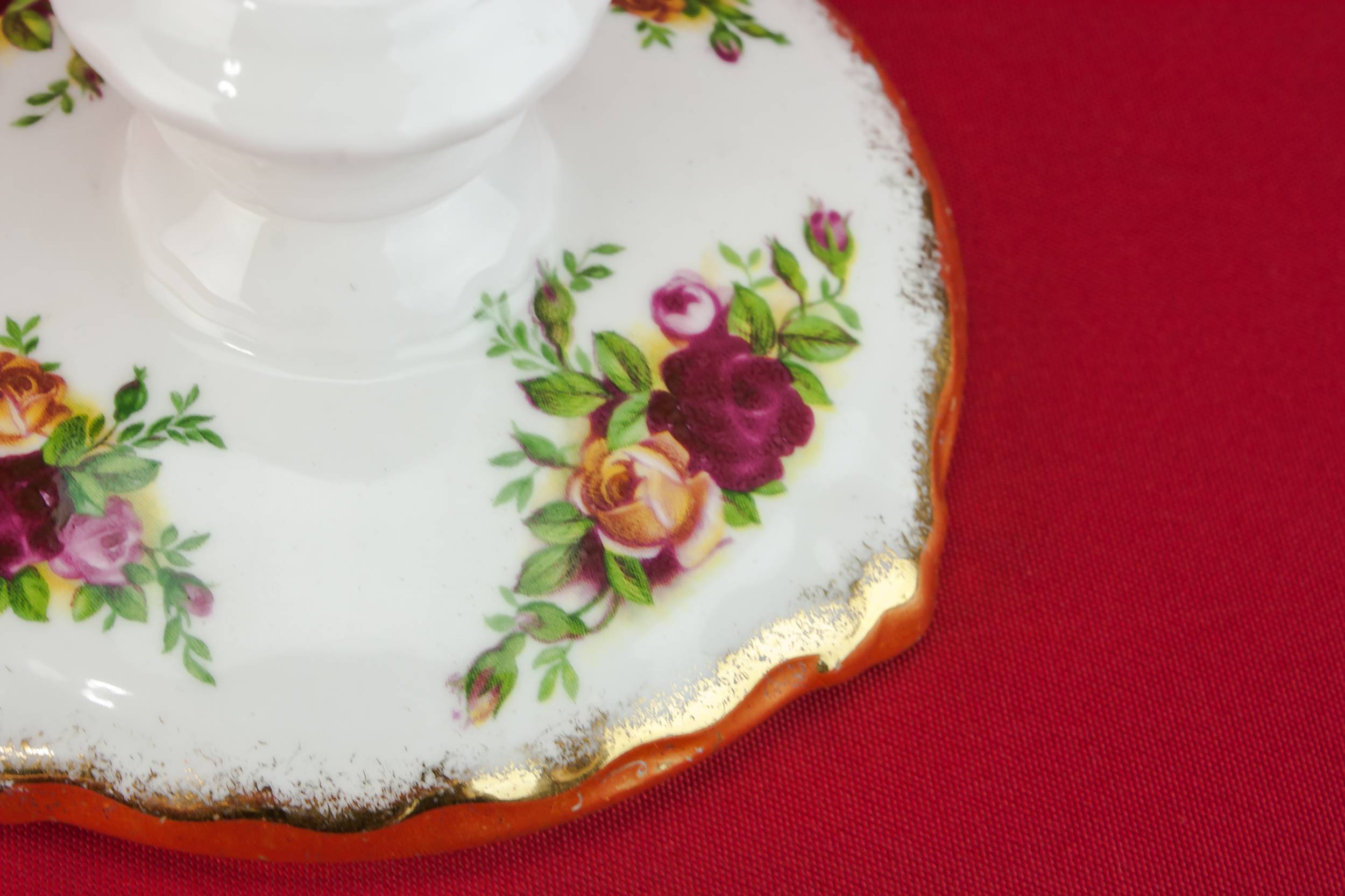 Charming Vintage Old — 2 bone china candlesticks 2