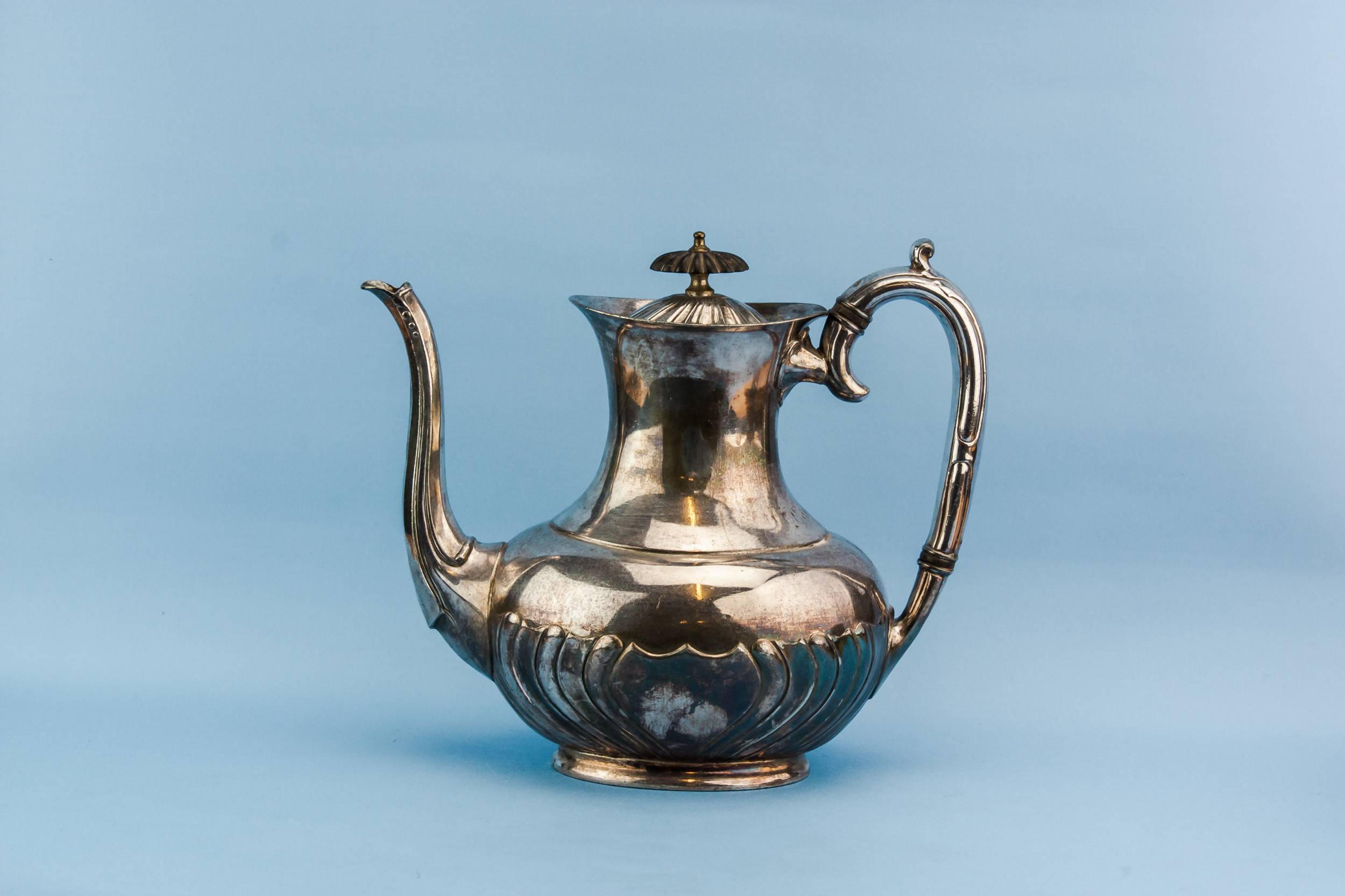 Elegant Silver Plated — Large Neo-Classical coffee pot