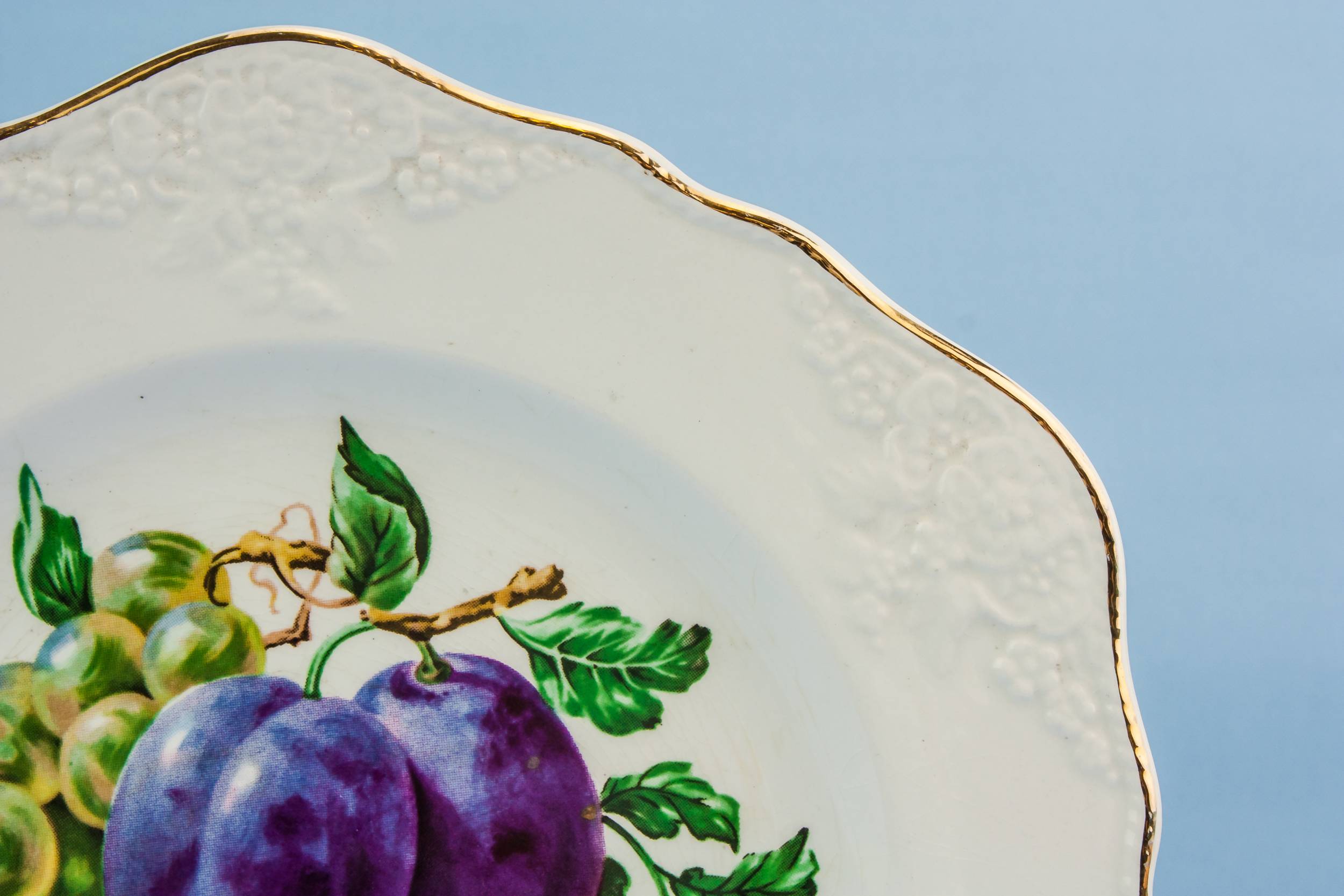 Vintage Ironstone Fruits — Dessert serving dish 1