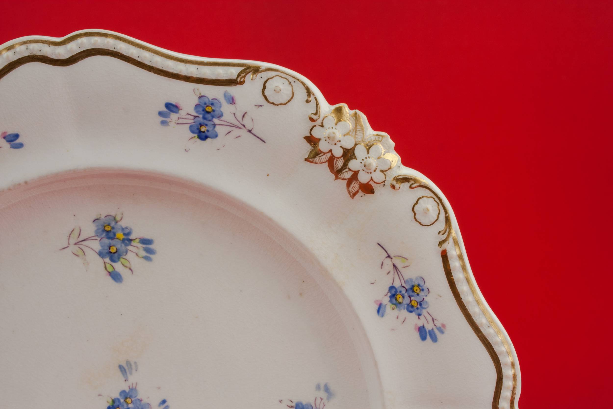 Elegant Georgian Floral — 2 Derby pottery serving dishes 1