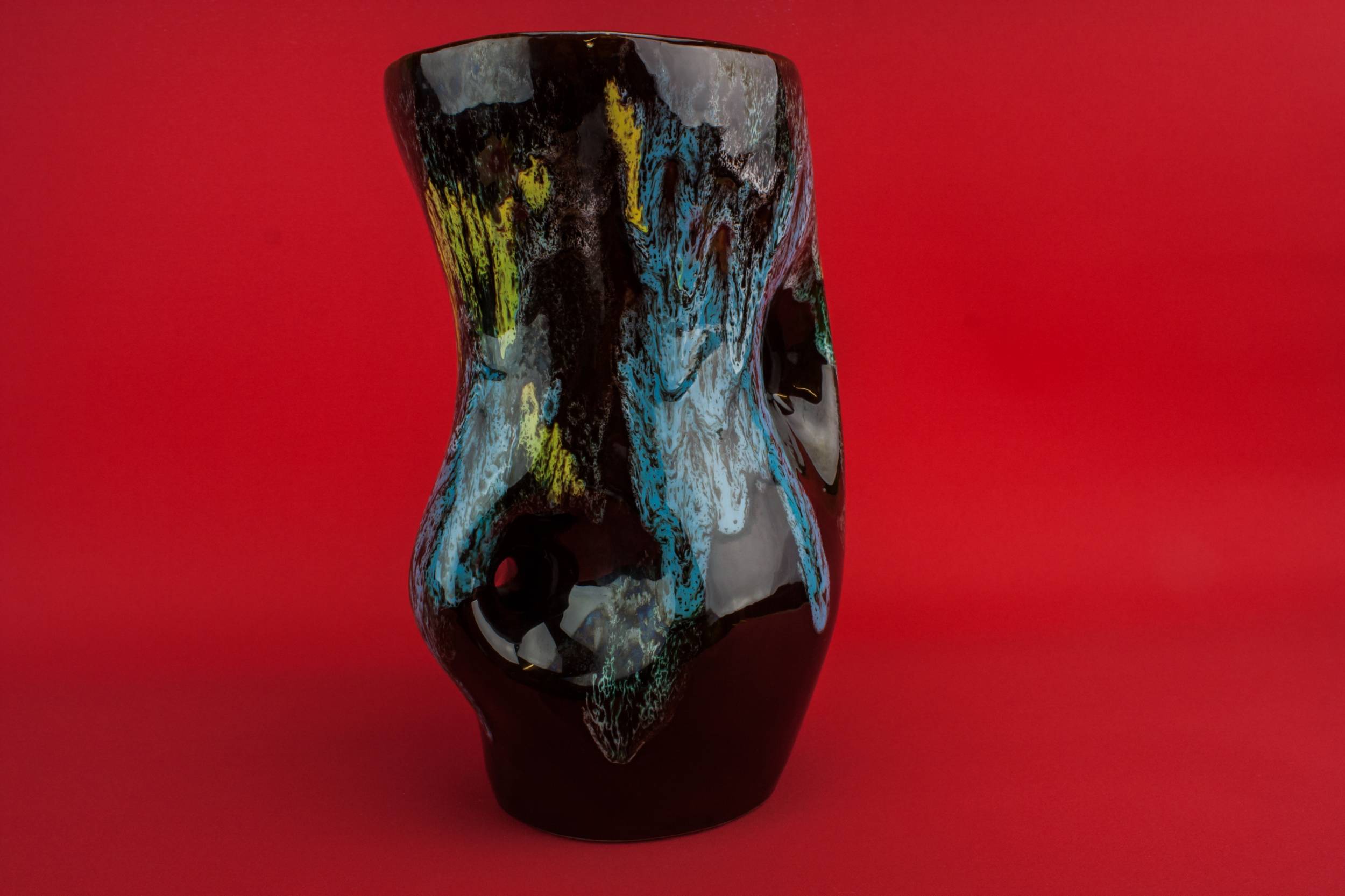 Vintage Modernist Abstract — Vallauris pottery vase 2