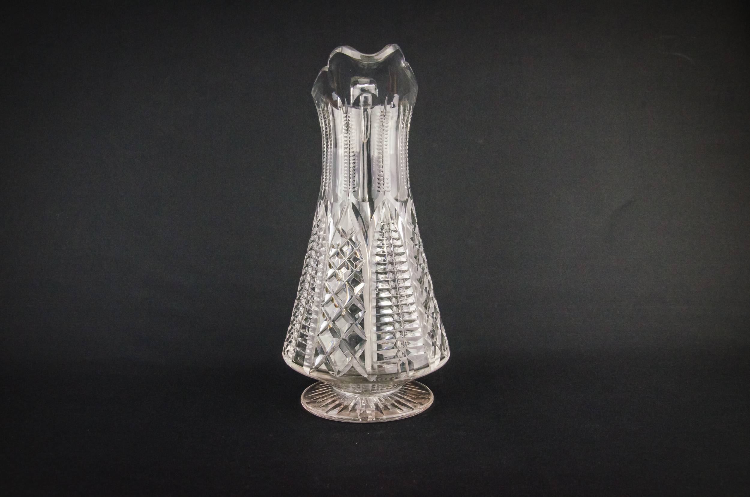 Spectacular Victorian Diamond — Crystal glass water jug 1