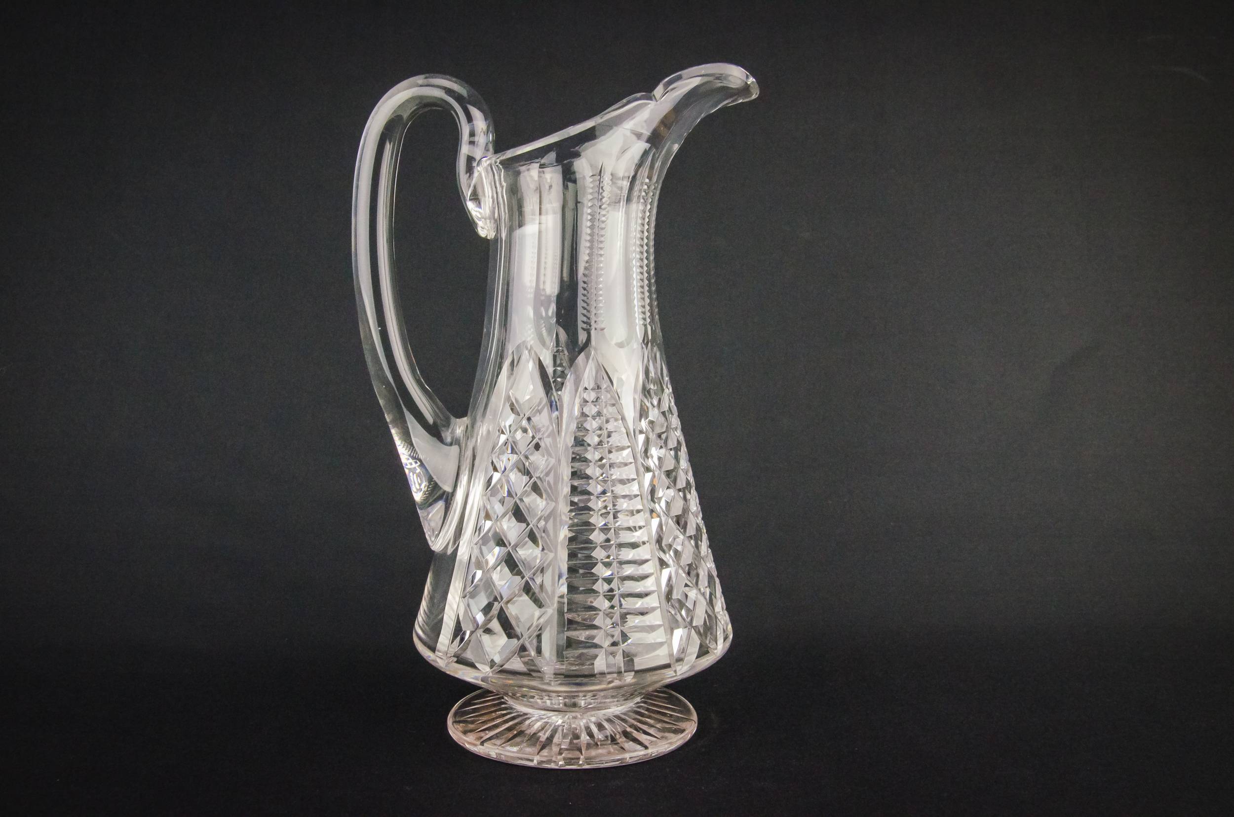 Spectacular Victorian Diamond — Crystal glass water jug 4