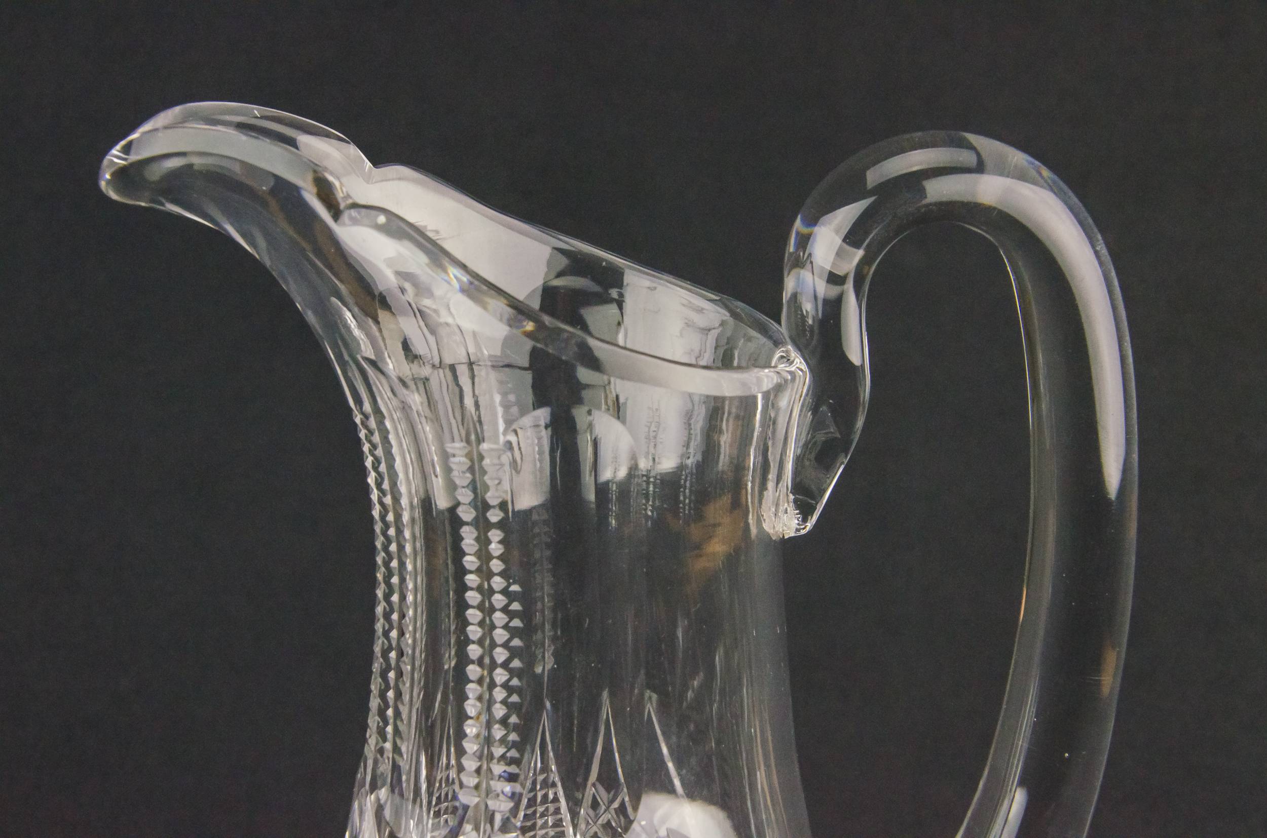 Spectacular Victorian Diamond — Crystal glass water jug 2