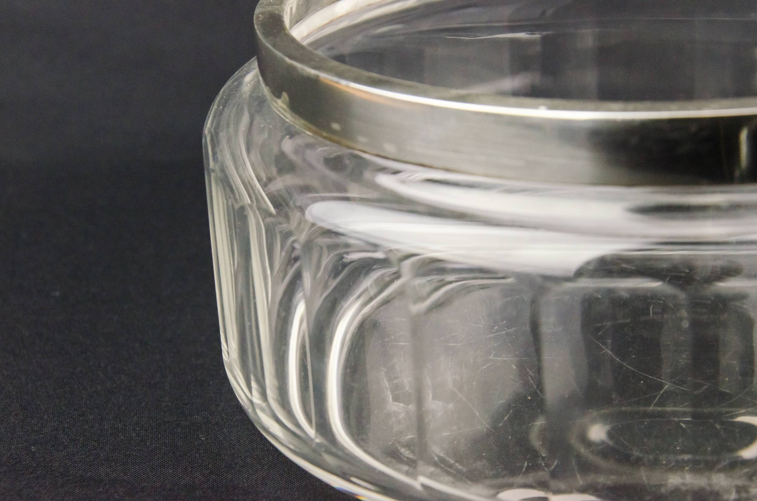 Crystal Antique Blown — Glass & silver salad bowl 2