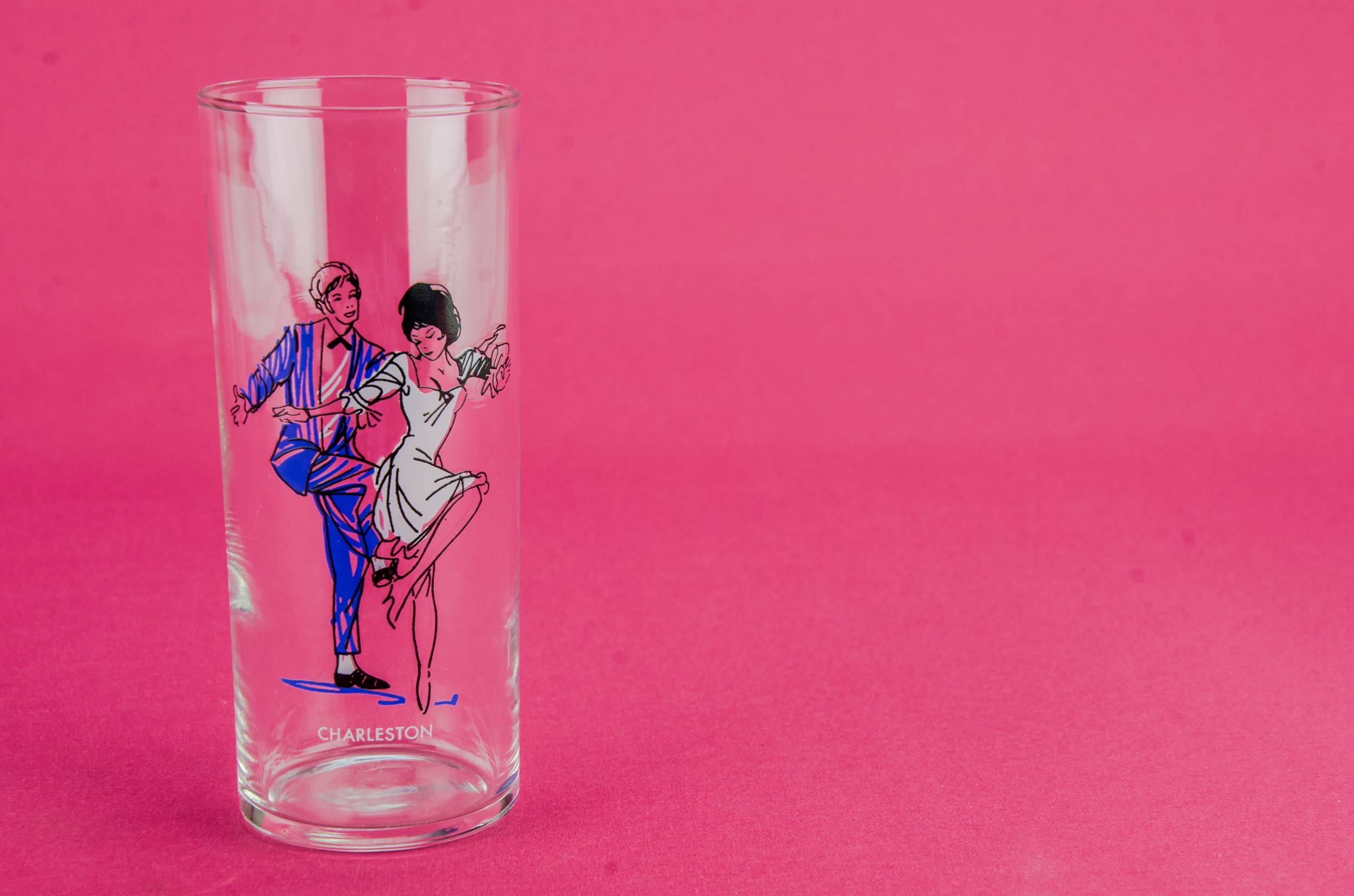 Vintage Blown Charleston — 4 highball cocktail glasses 1