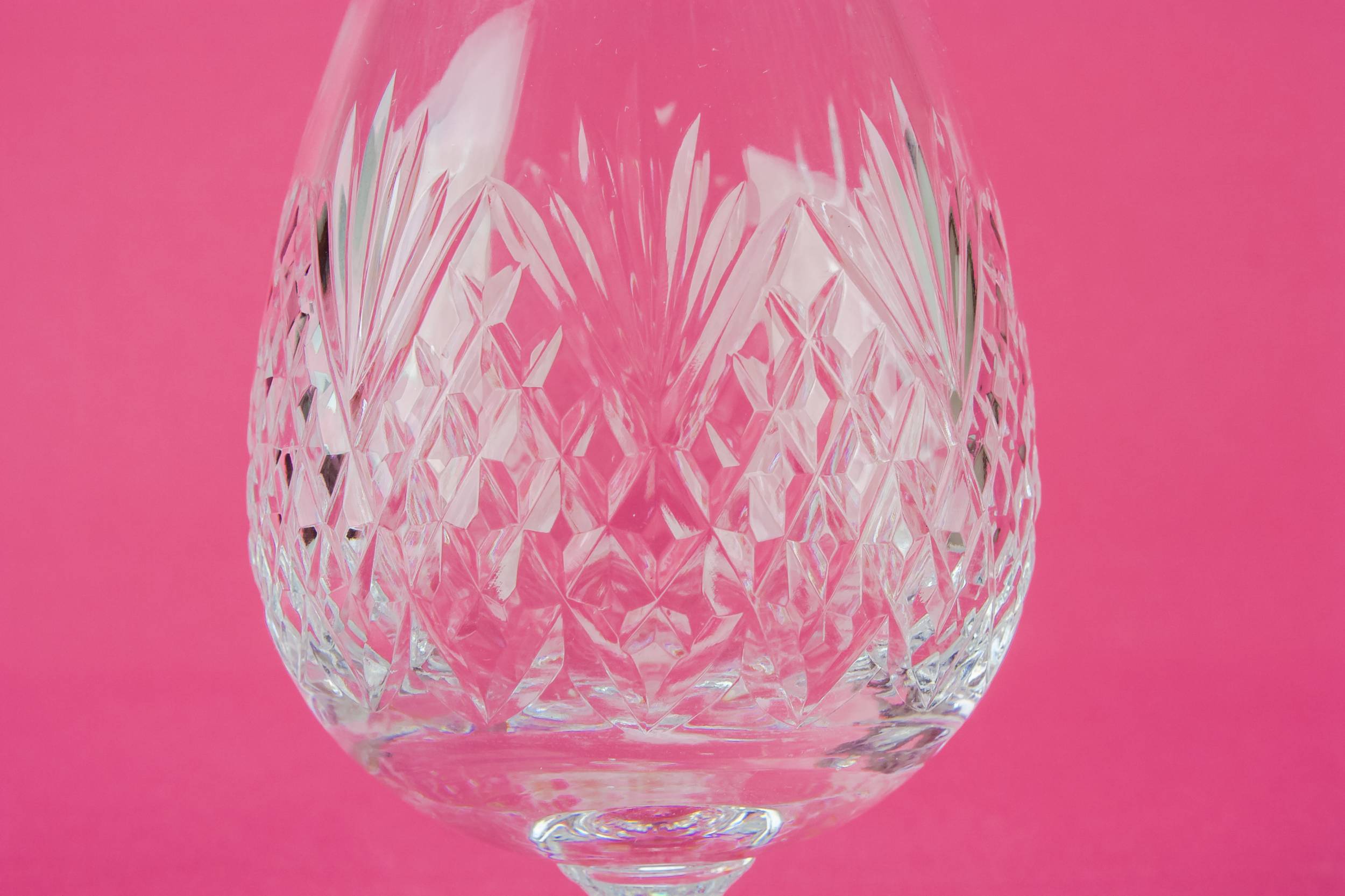 Cut Retro Crosshatch — 4 large whisky glasses 1