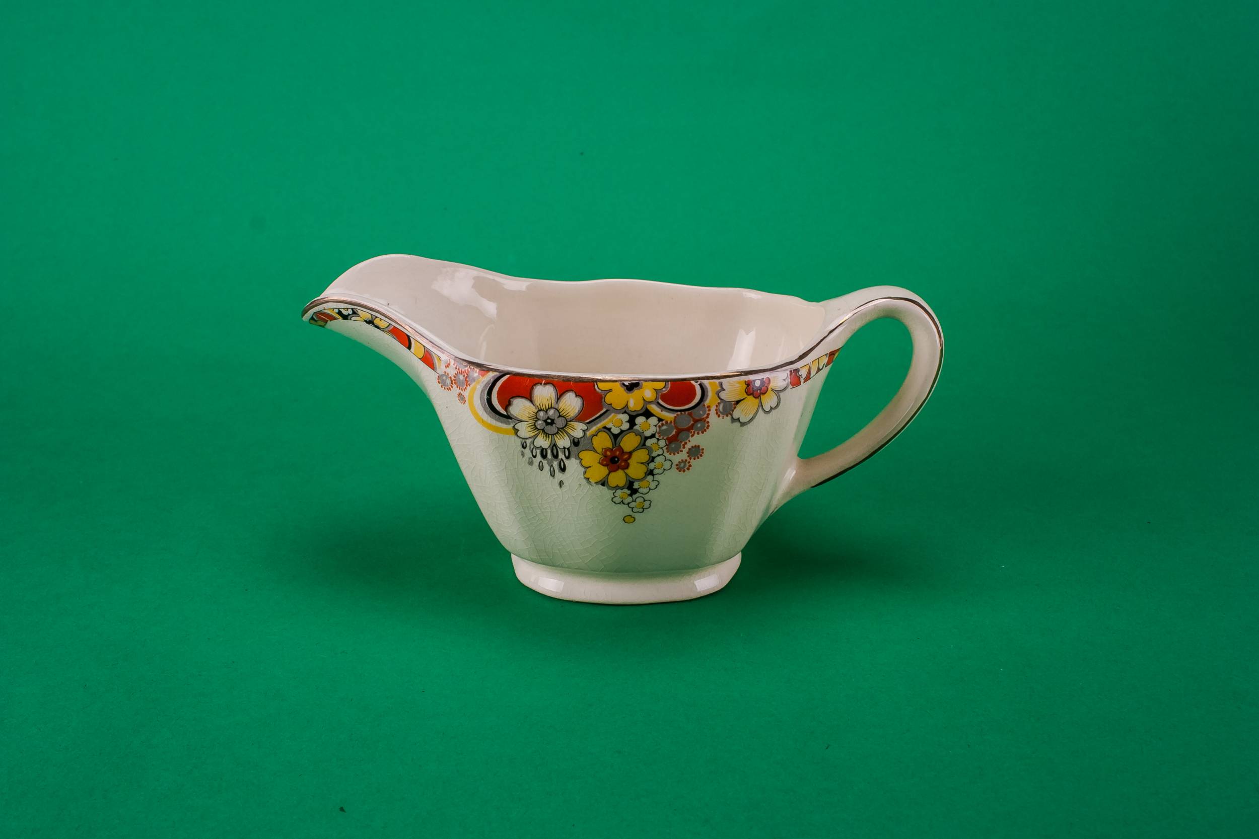 Vintage Pottery GRAVY — Art Deco pottery gravy boat