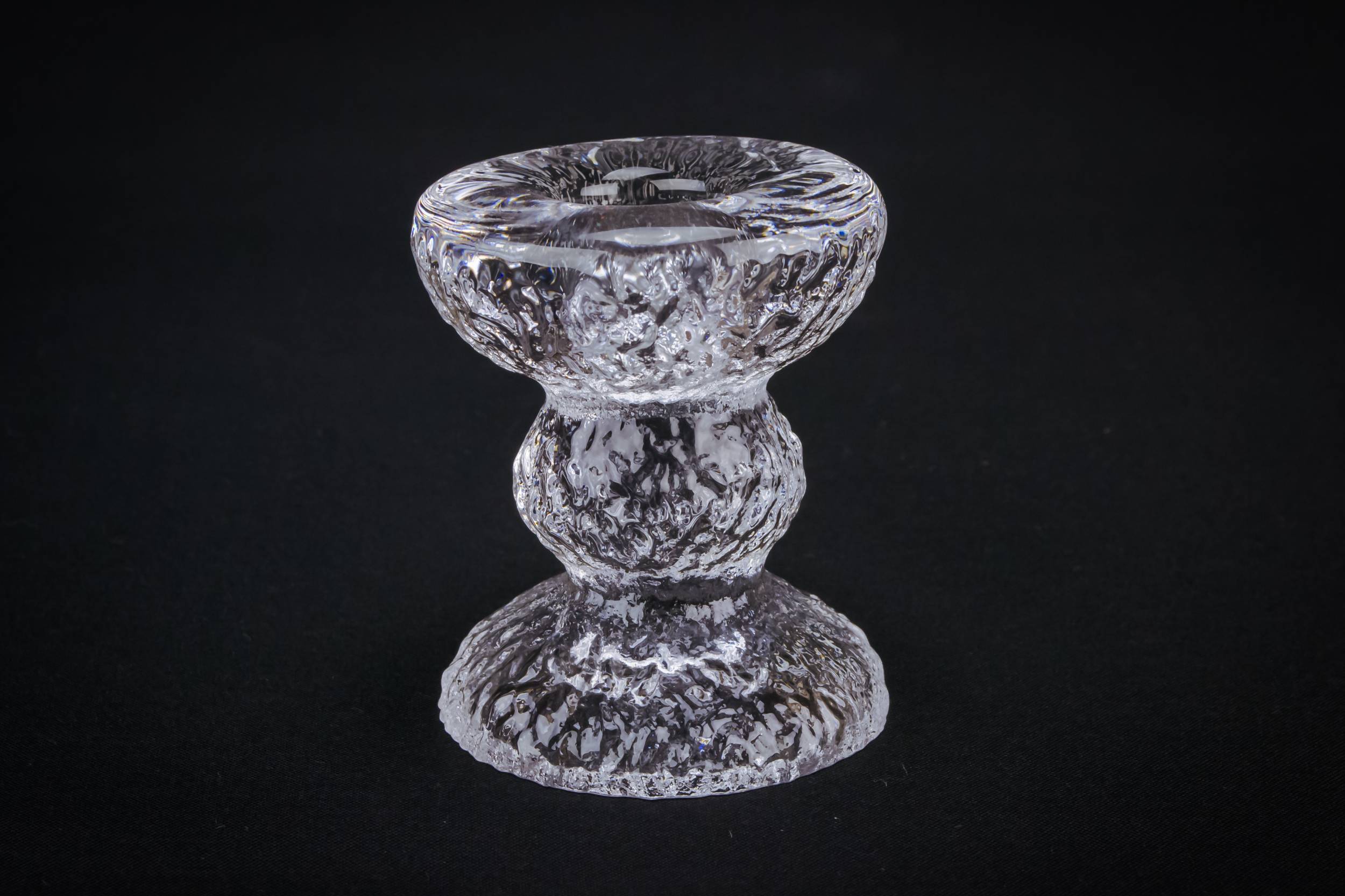 Vintage Attractive CANDLESTICK — Glass Modernist candlestick