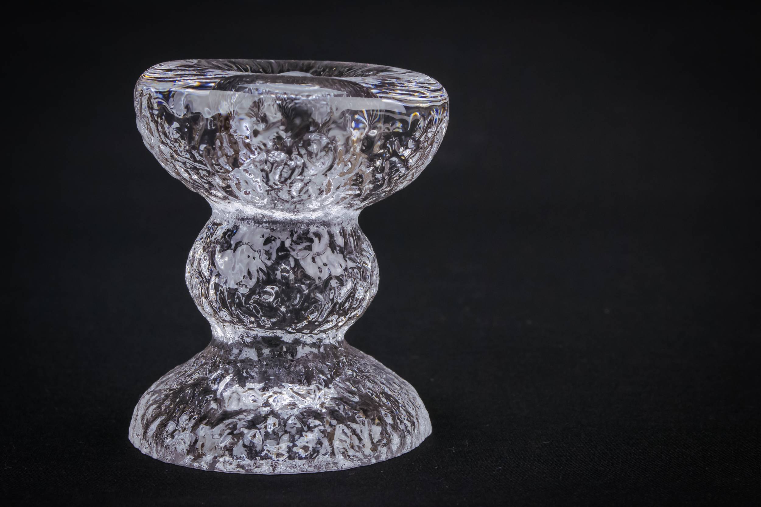 Vintage Attractive CANDLESTICK — Glass Modernist candlestick 1