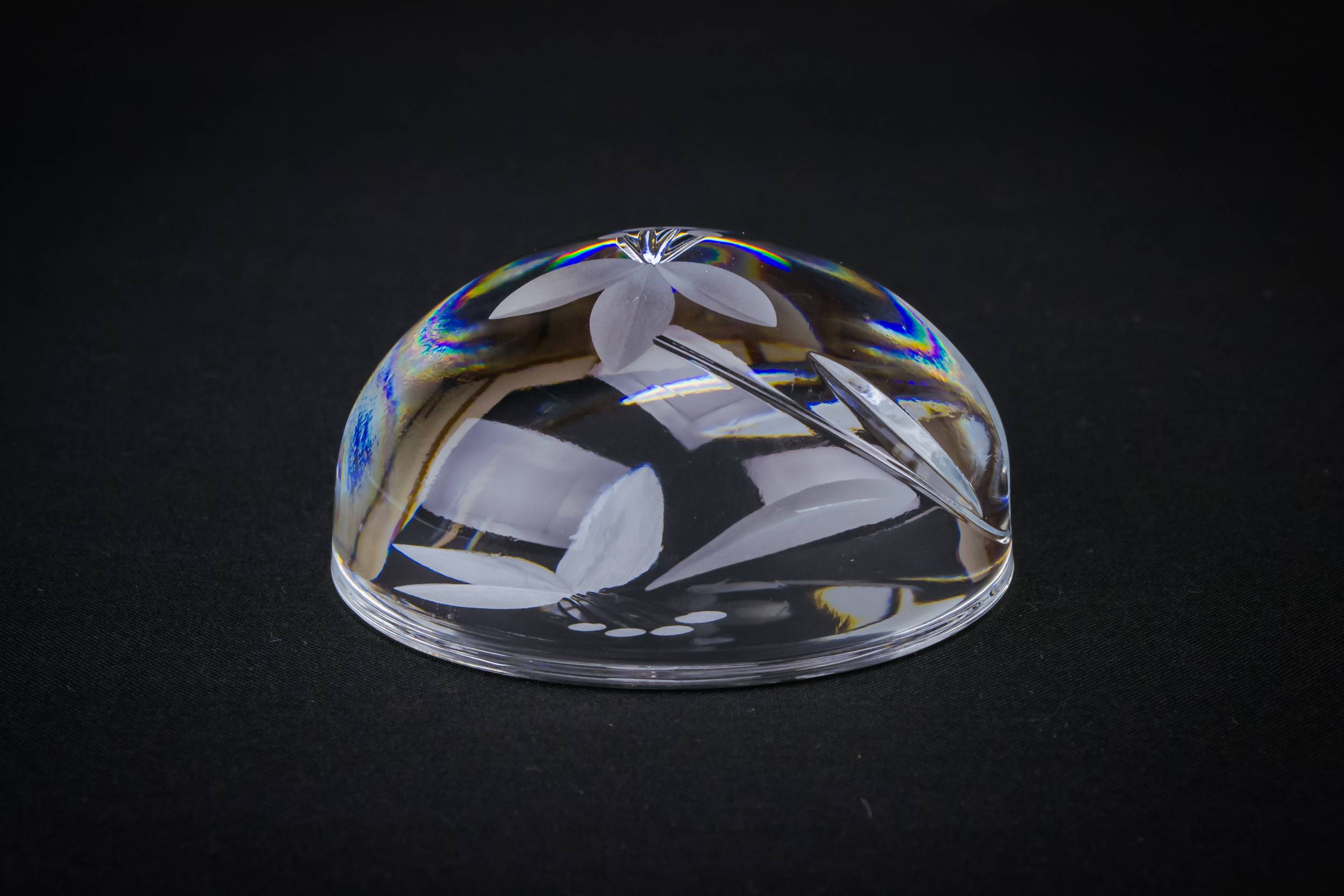 Modernist Cut Glass — Cut glass paperweight