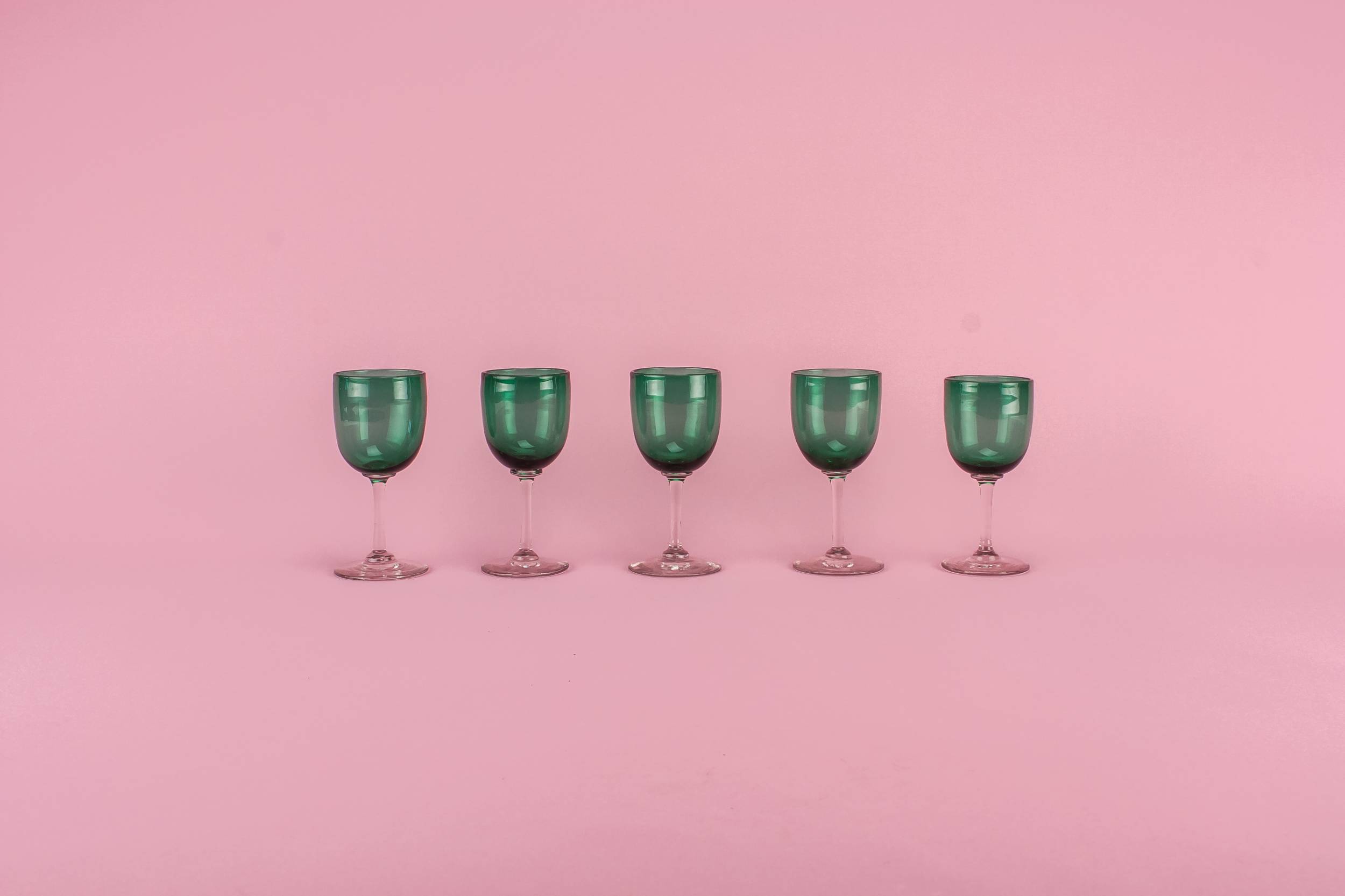 Blown Victorian 50Ml — 5 medium port glasses