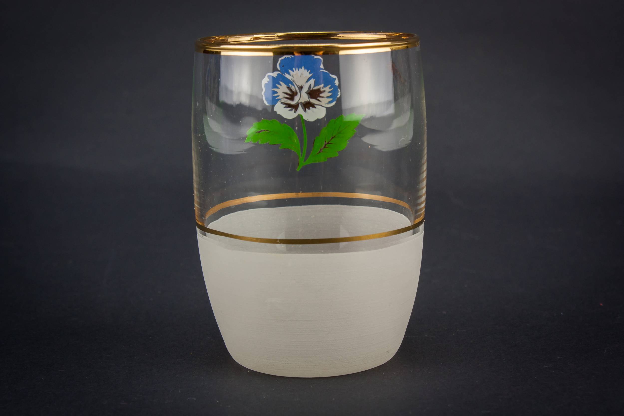 Mid-Century Modern Blown — 6 floral whisky glasses 2