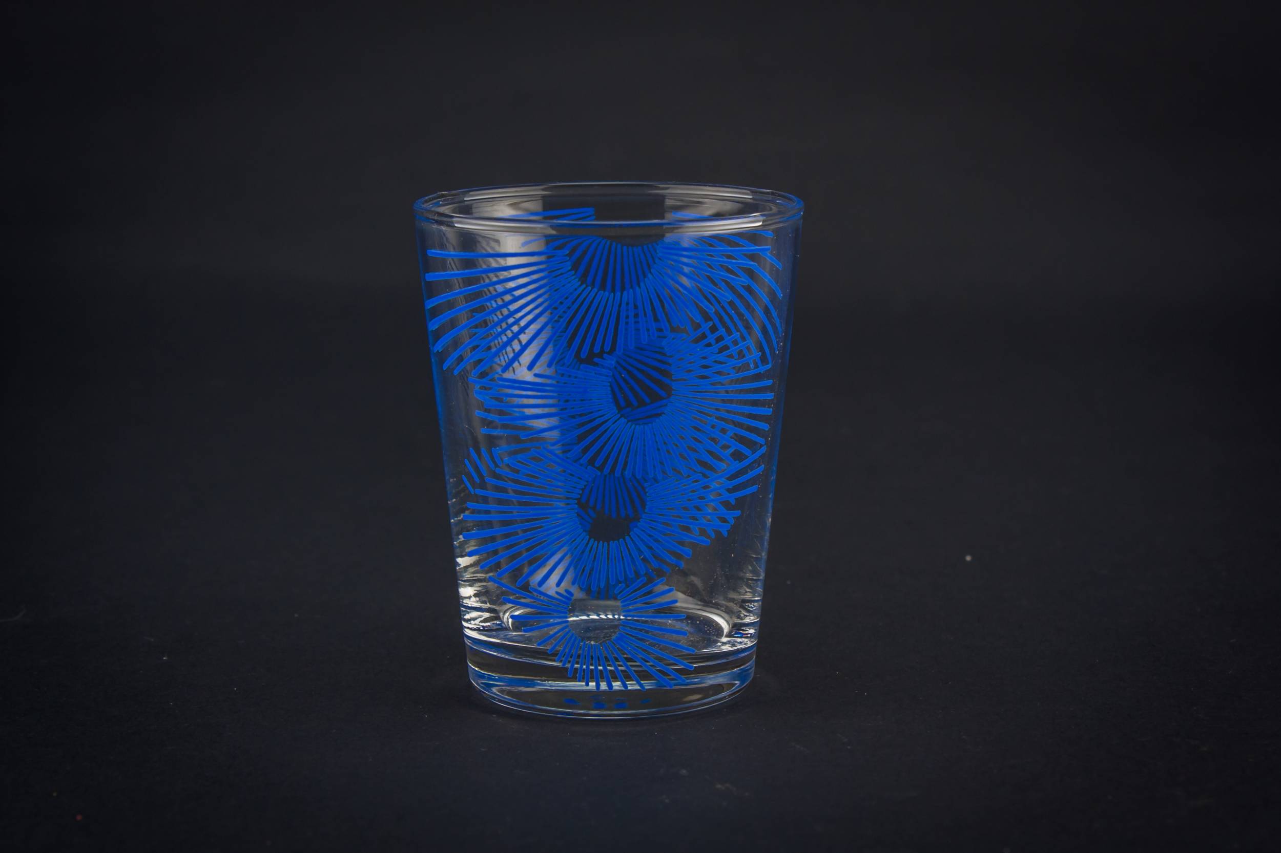 Blue Blown Abstract — 5 blue shot glasses 1