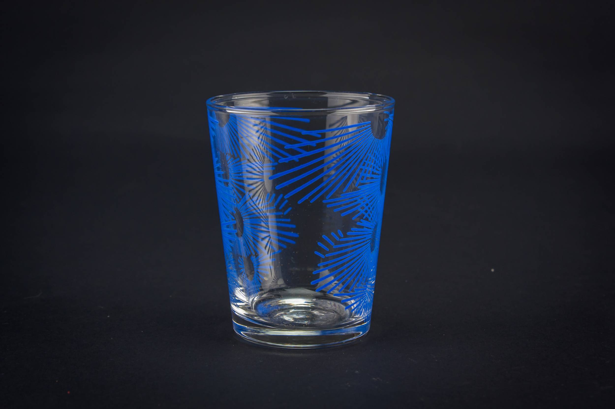 Blue Blown Abstract — 5 blue shot glasses 2