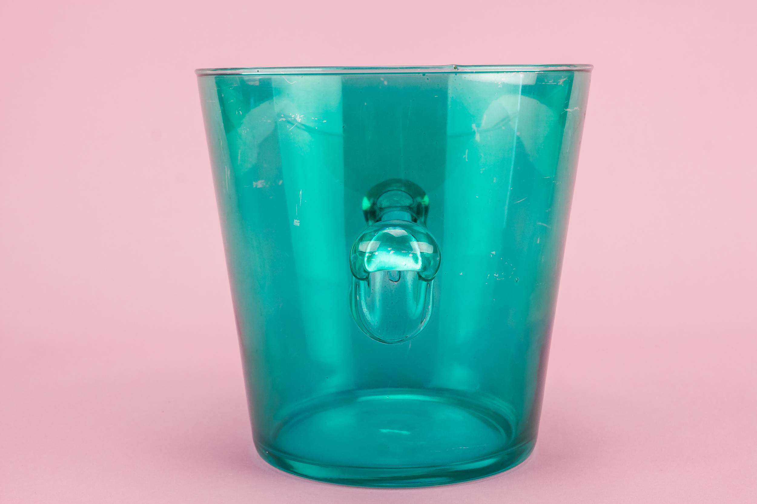 Green Vintage Glass — Green glass wine cooler 2