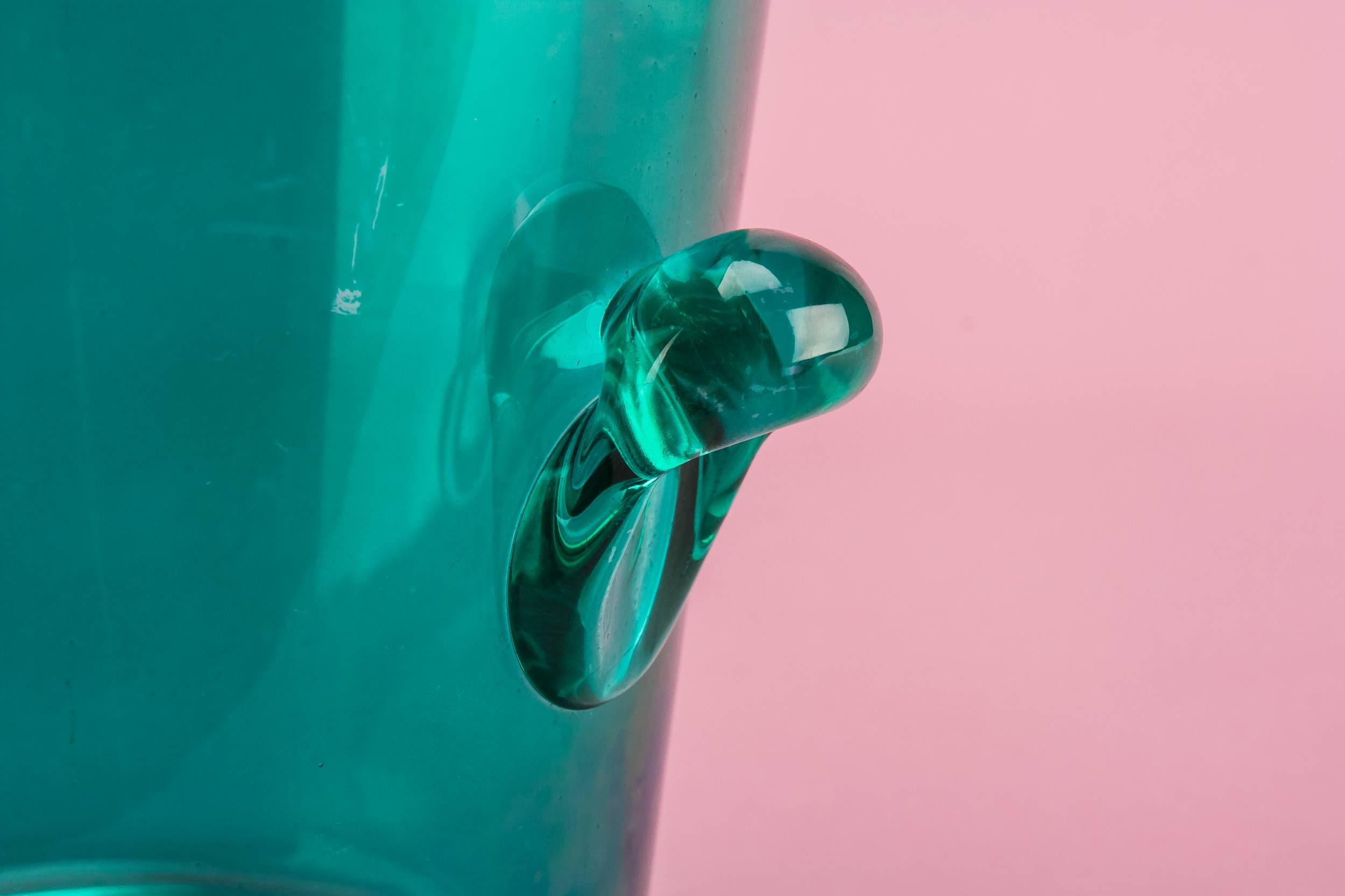 Green Vintage Glass — Green glass wine cooler 3