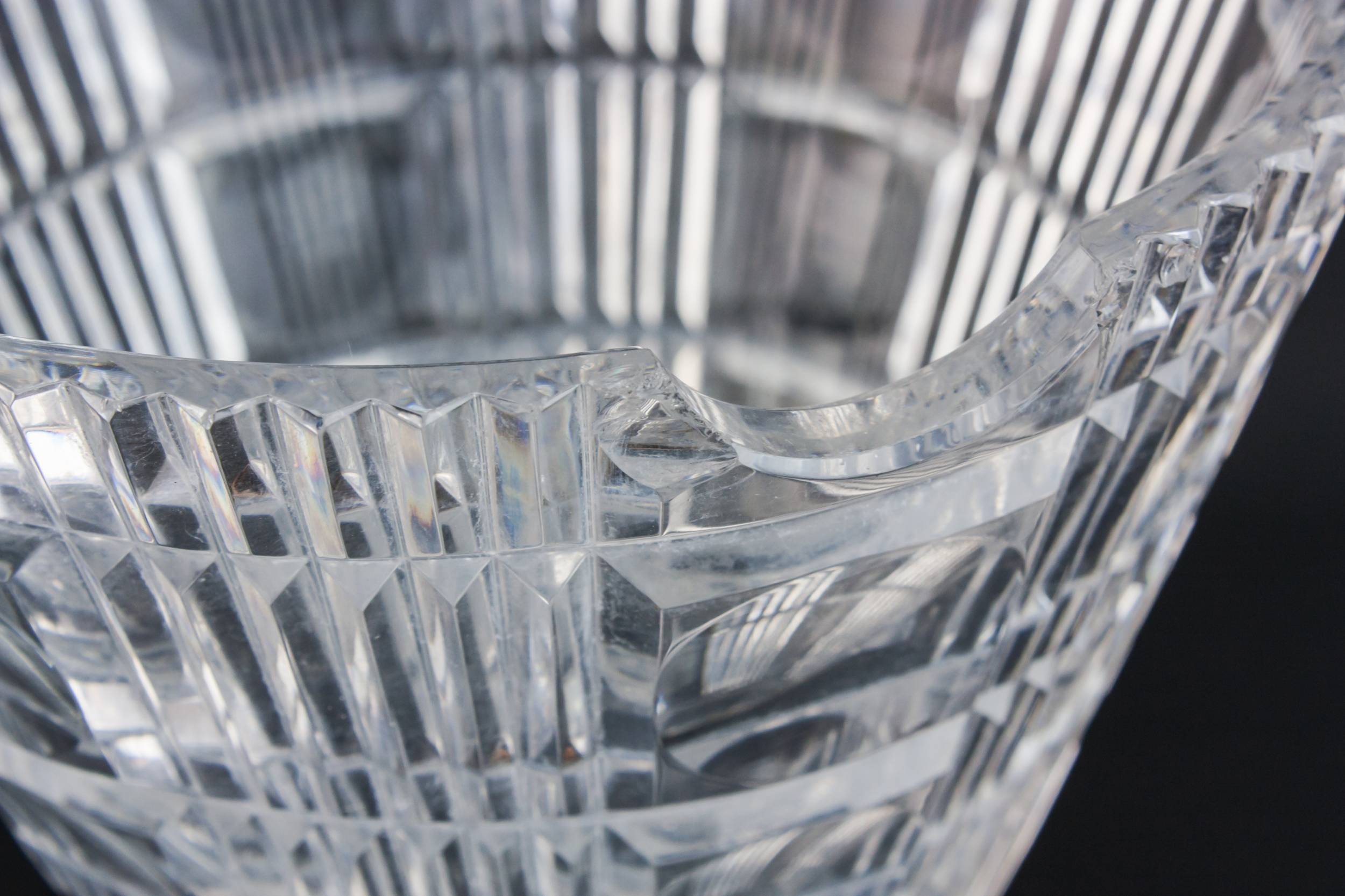 Vintage Elegant Panelled — Cut glass funnel vase 4