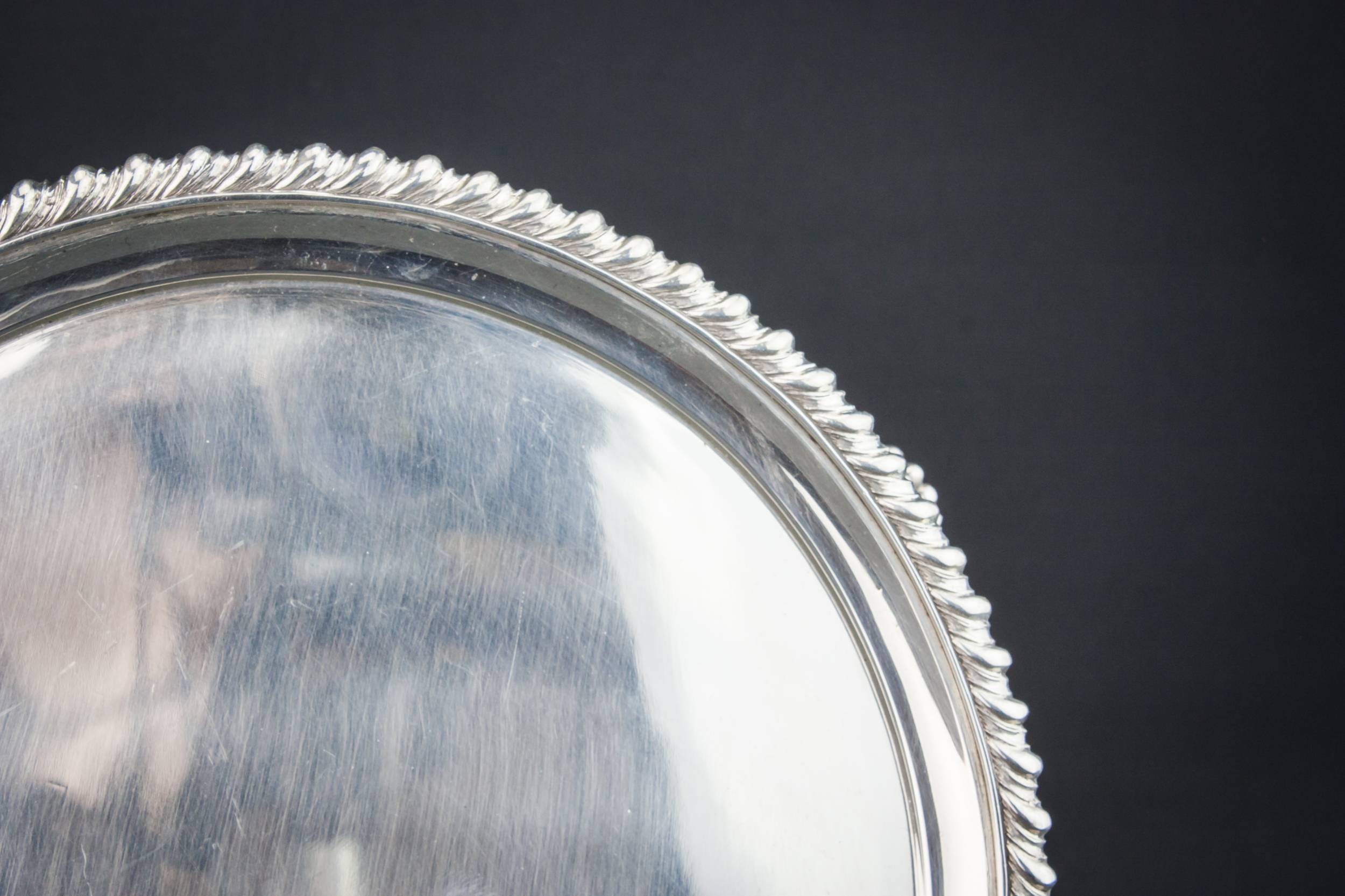 Sterling Silver 925 — High Victorian serving tray 3