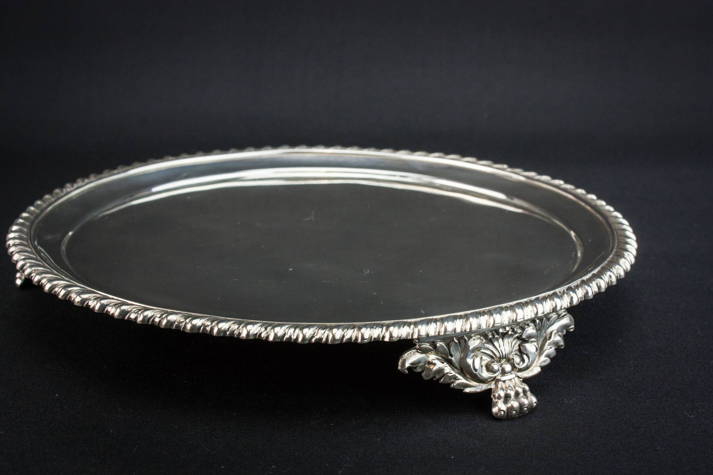 Sterling Silver 925 — High Victorian serving tray 1