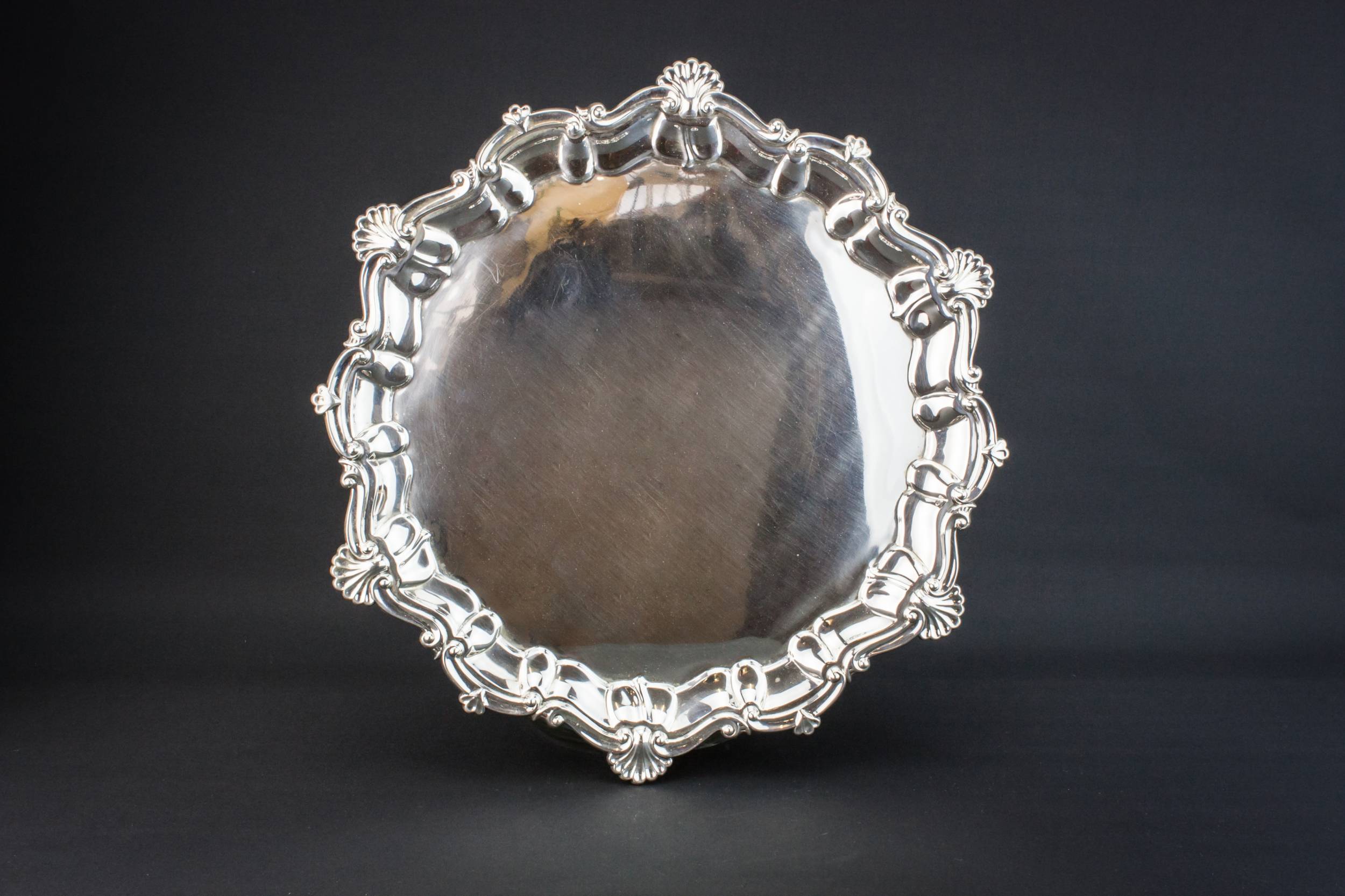 Medium Neo-Classical Serving — Sterling silver serving tray