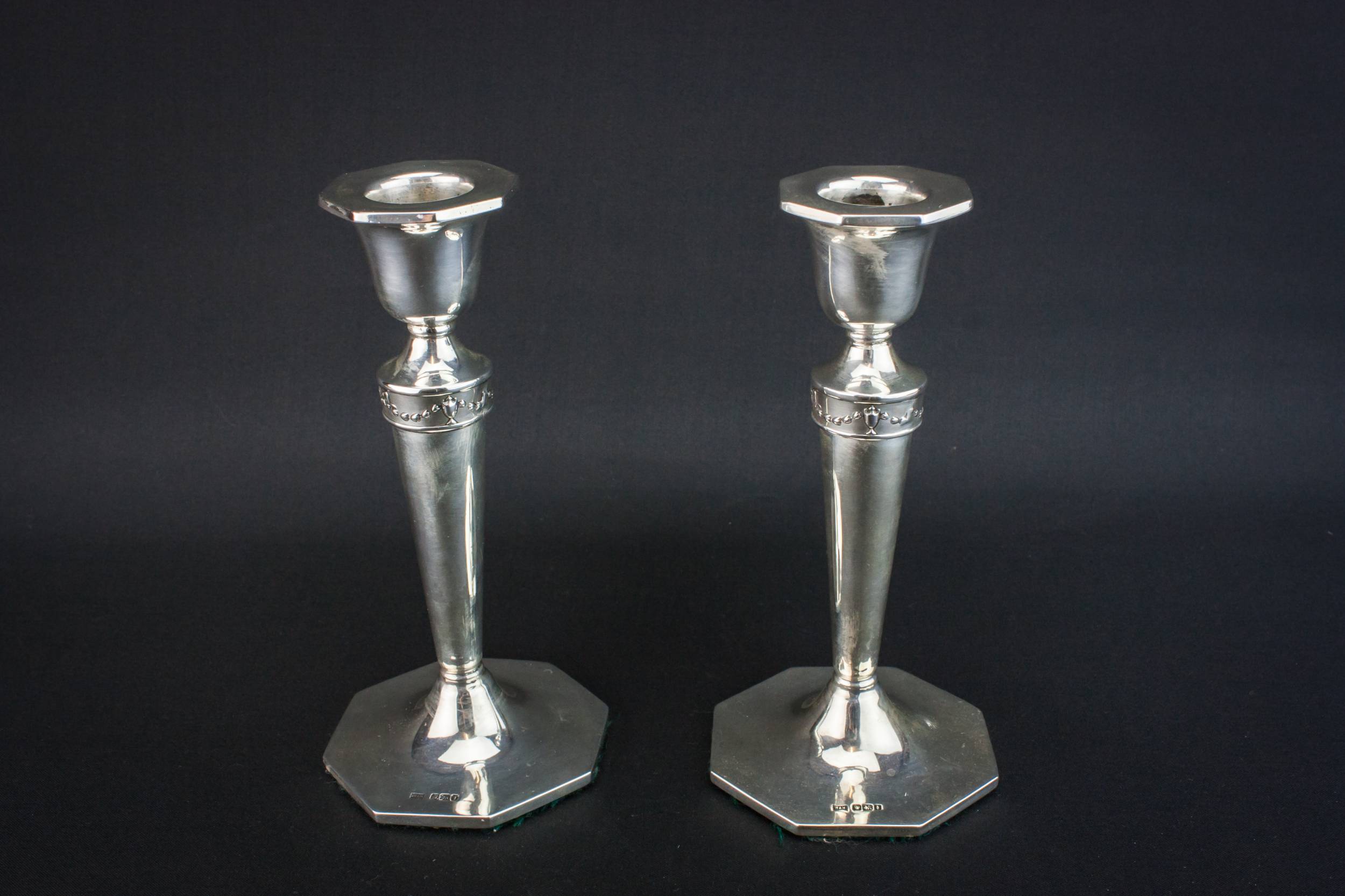 Antique Neo-Classical Swags — 2 Neo-Classical candlesticks
