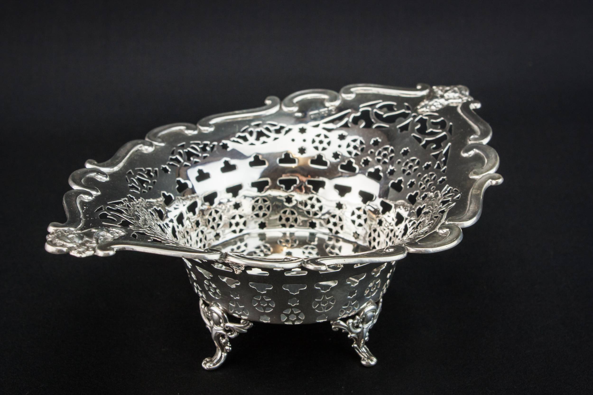 Spectacular Antique Sterling — Art Nouveau silver bowl 3