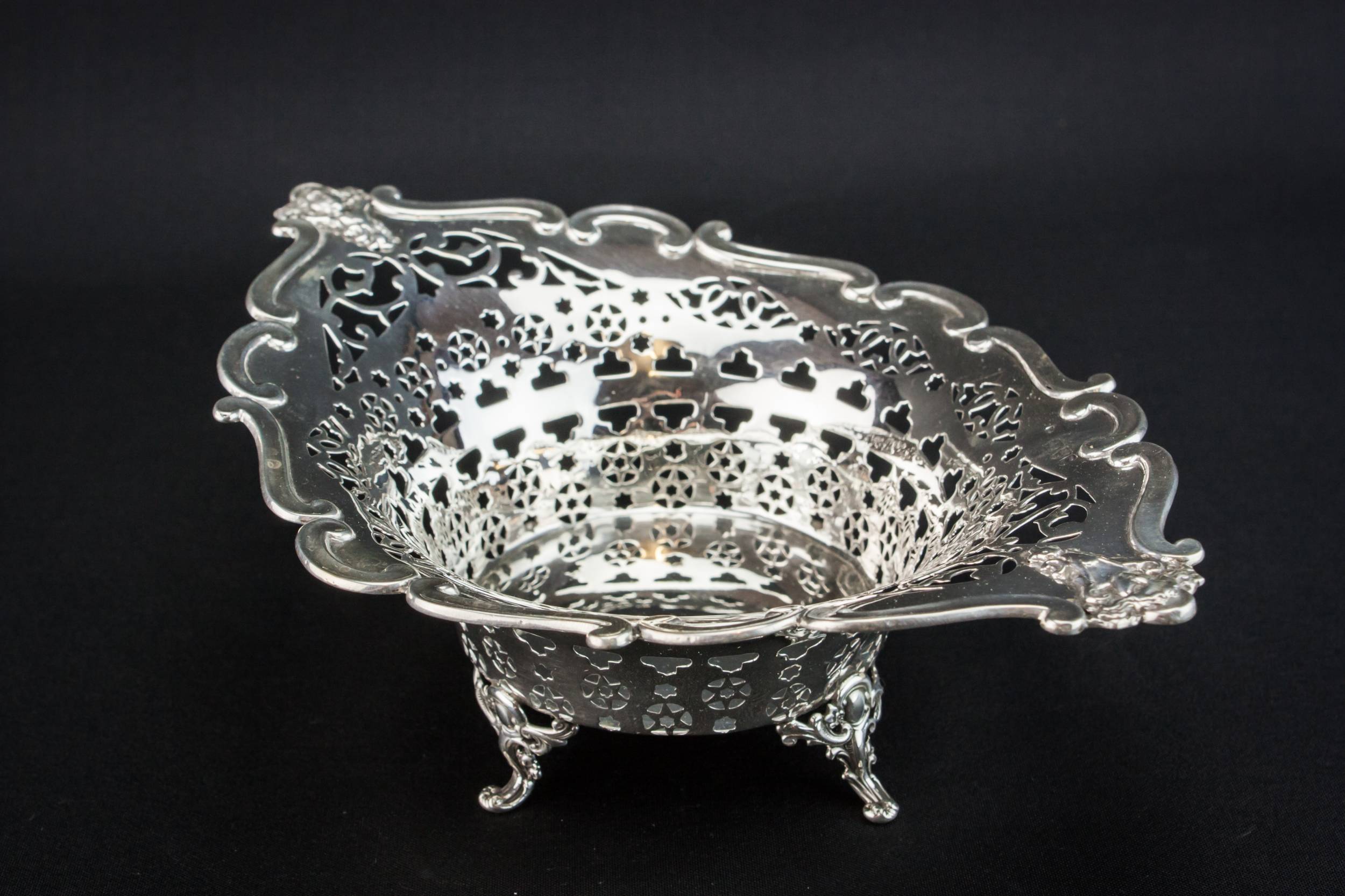 Spectacular Antique Sterling — Art Nouveau silver bowl 4
