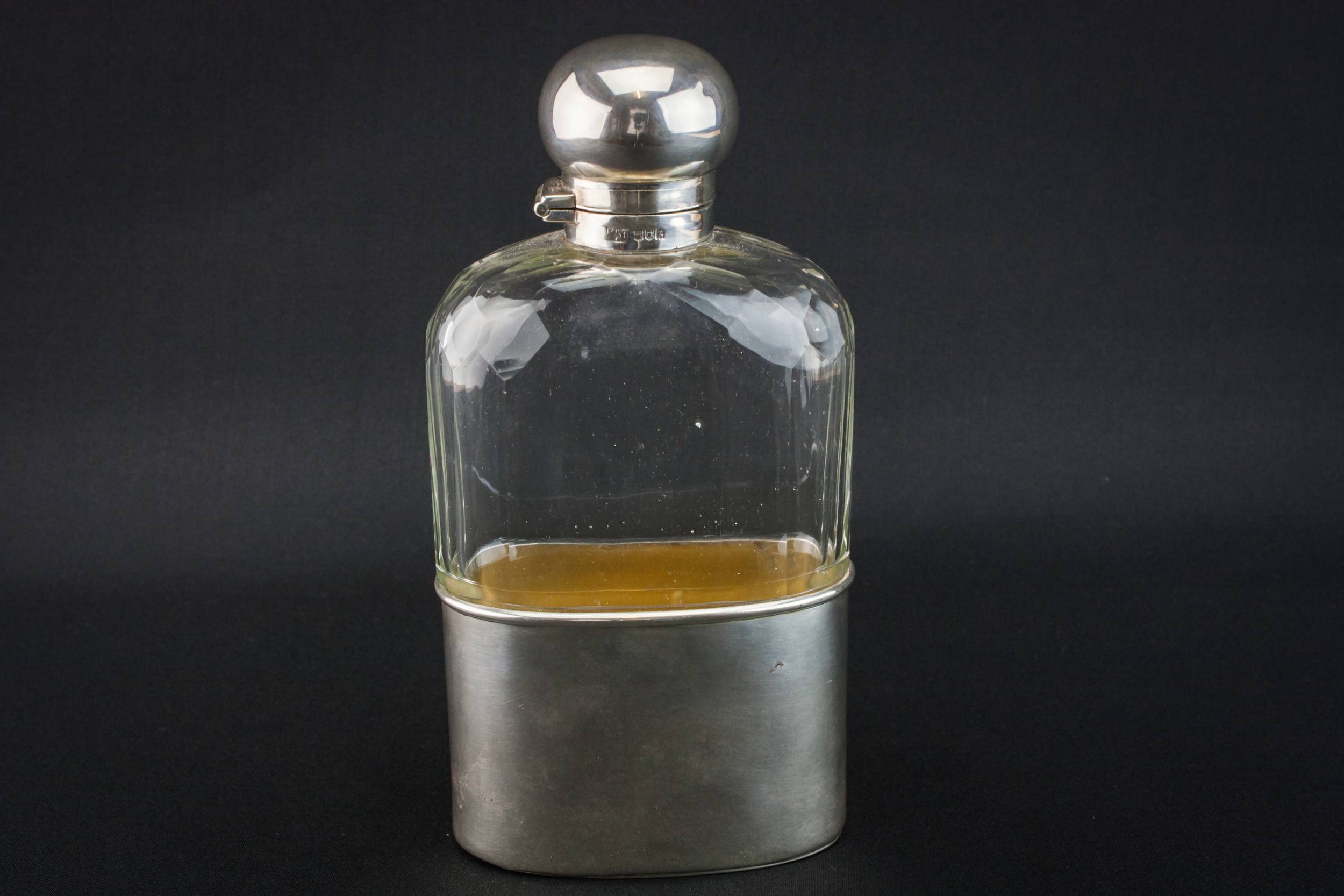 Antique Elegant Hip — Mappin & Webb silver flask