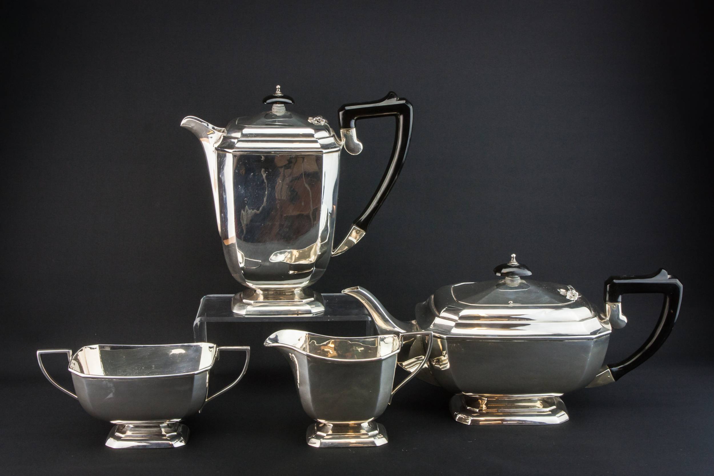 Large Sterling Silver — Silver tea & coffee set 10