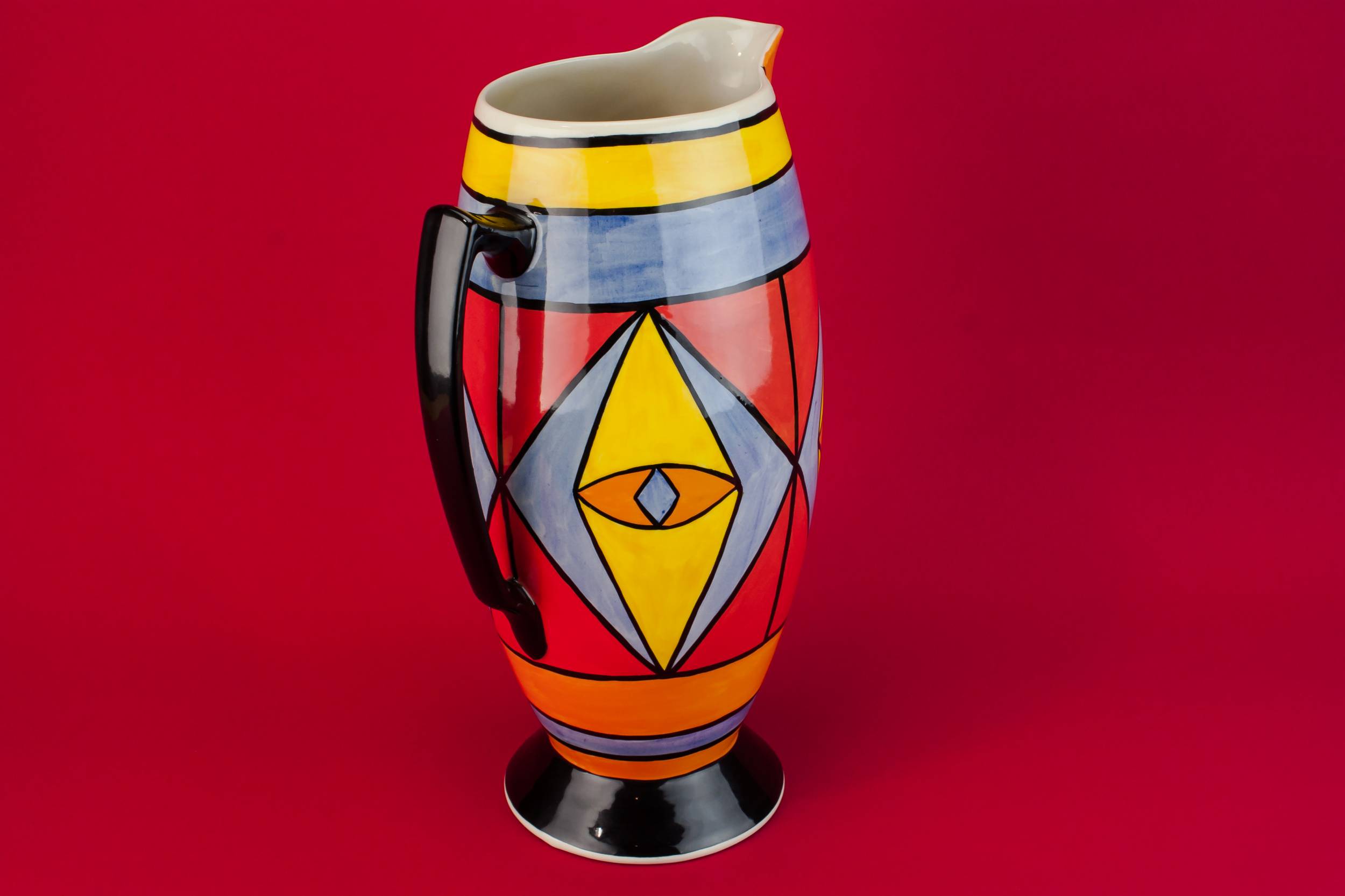 Large Red Egyptian — Lorna Bailey water jug 1