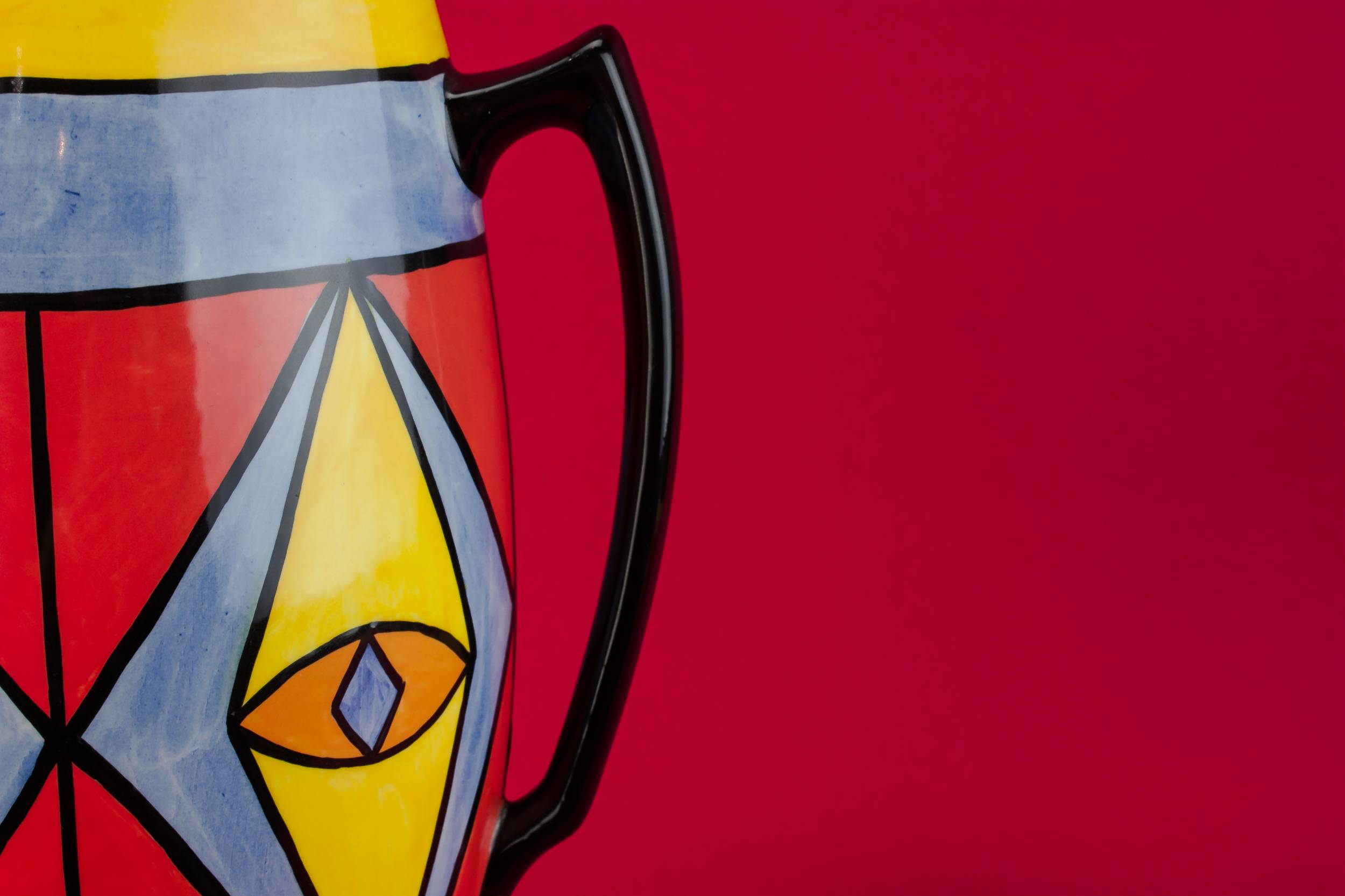 Large Red Egyptian — Lorna Bailey water jug 3