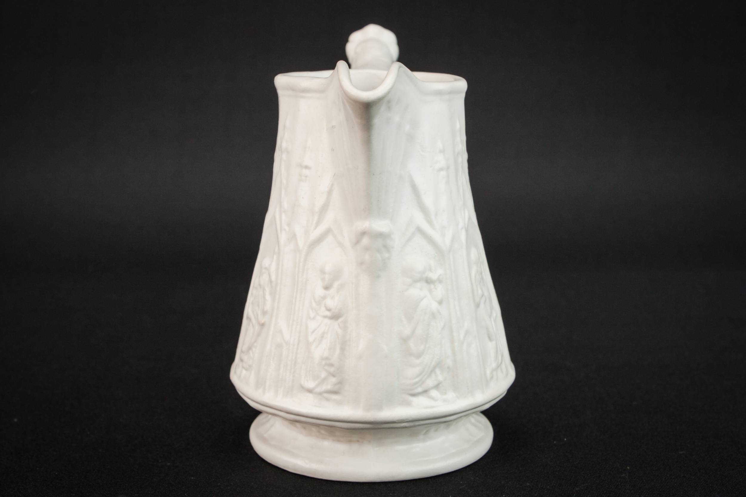 Elegant Antique Oil — White pottery creamer 2