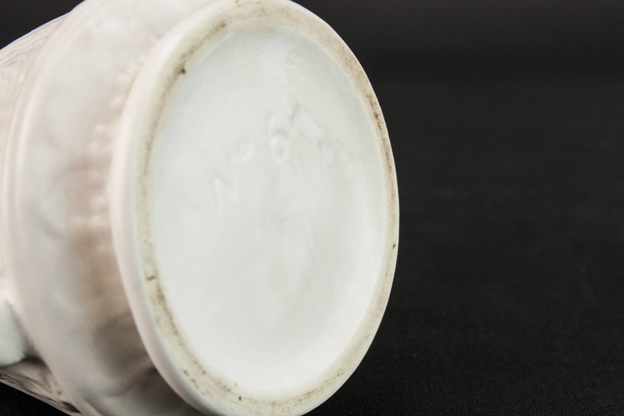 Elegant Antique Oil — White pottery creamer 4
