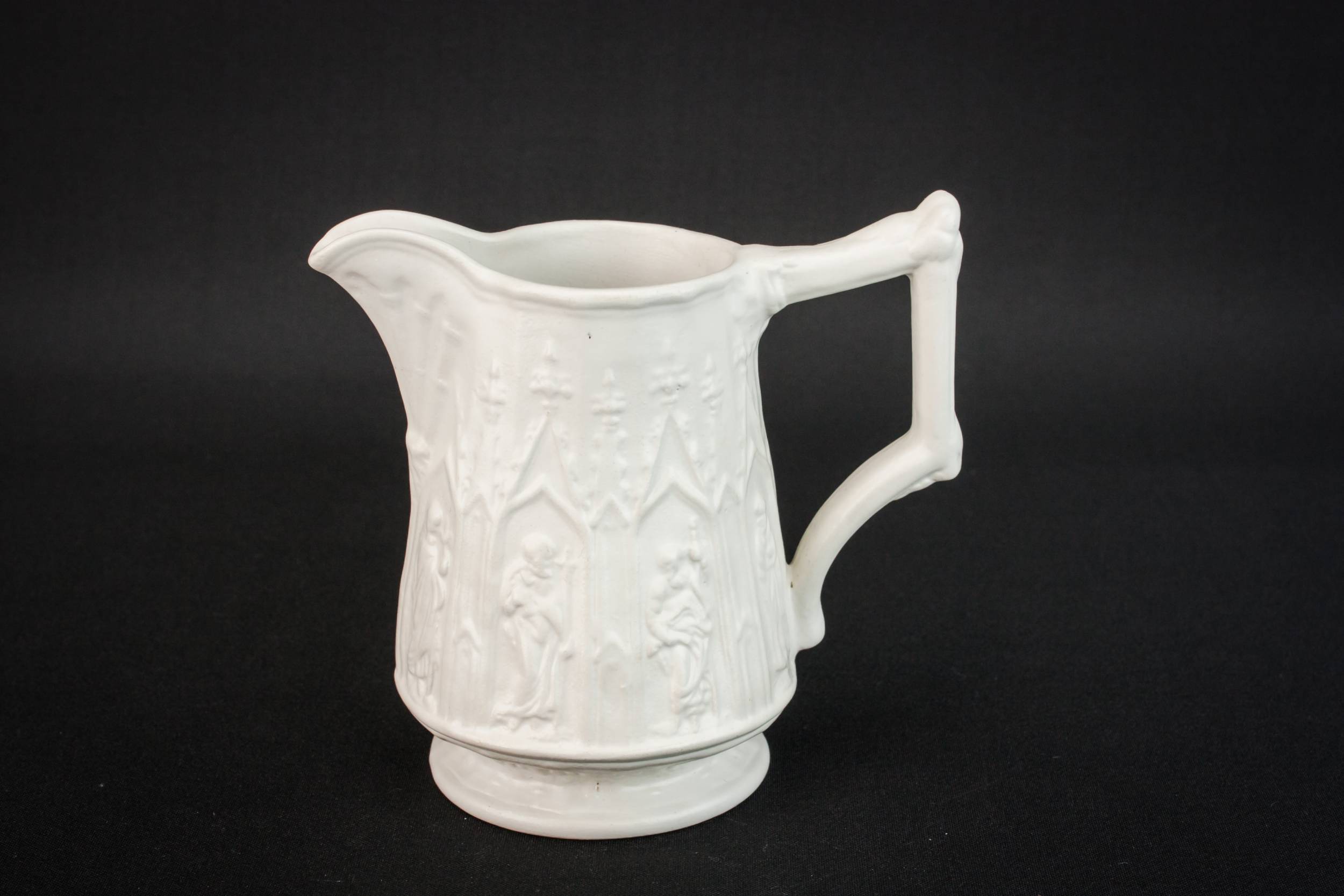 Elegant Antique Oil — White pottery creamer