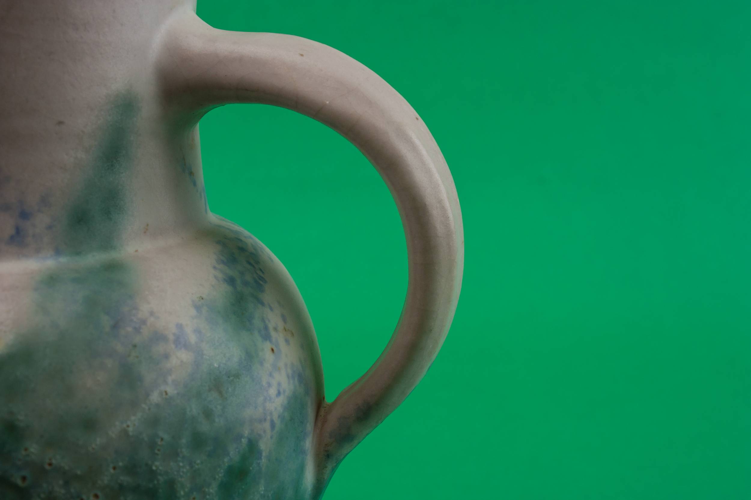 Modernist Medium JUG — Green pottery jug 3