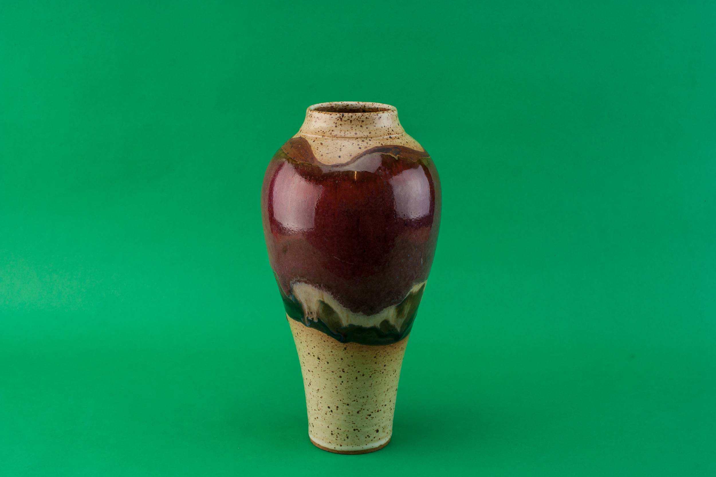 Slick Purple Mottled — Medium baluster vase