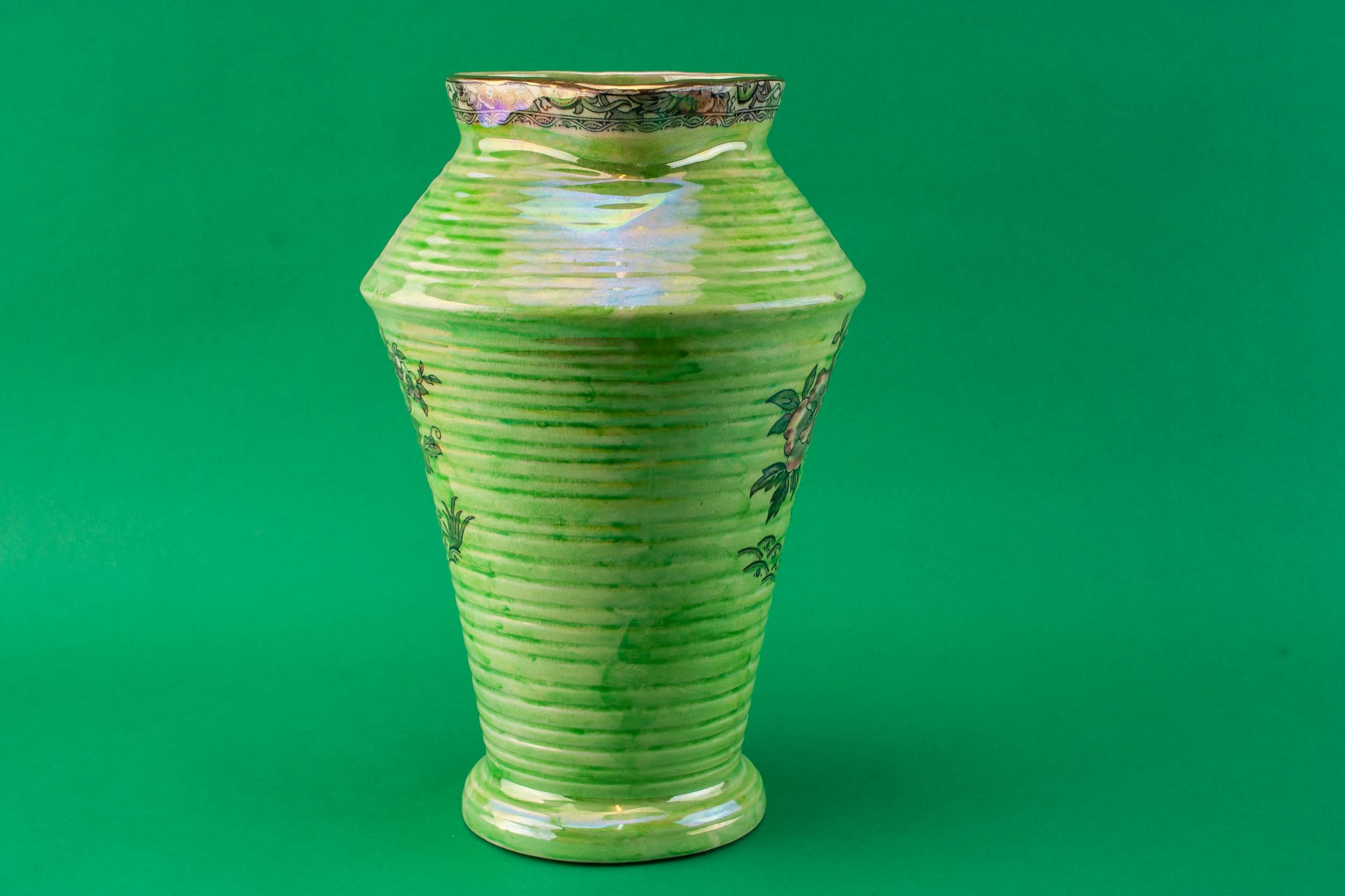 Pottery Vintage Water — Green Art Deco water jug 3