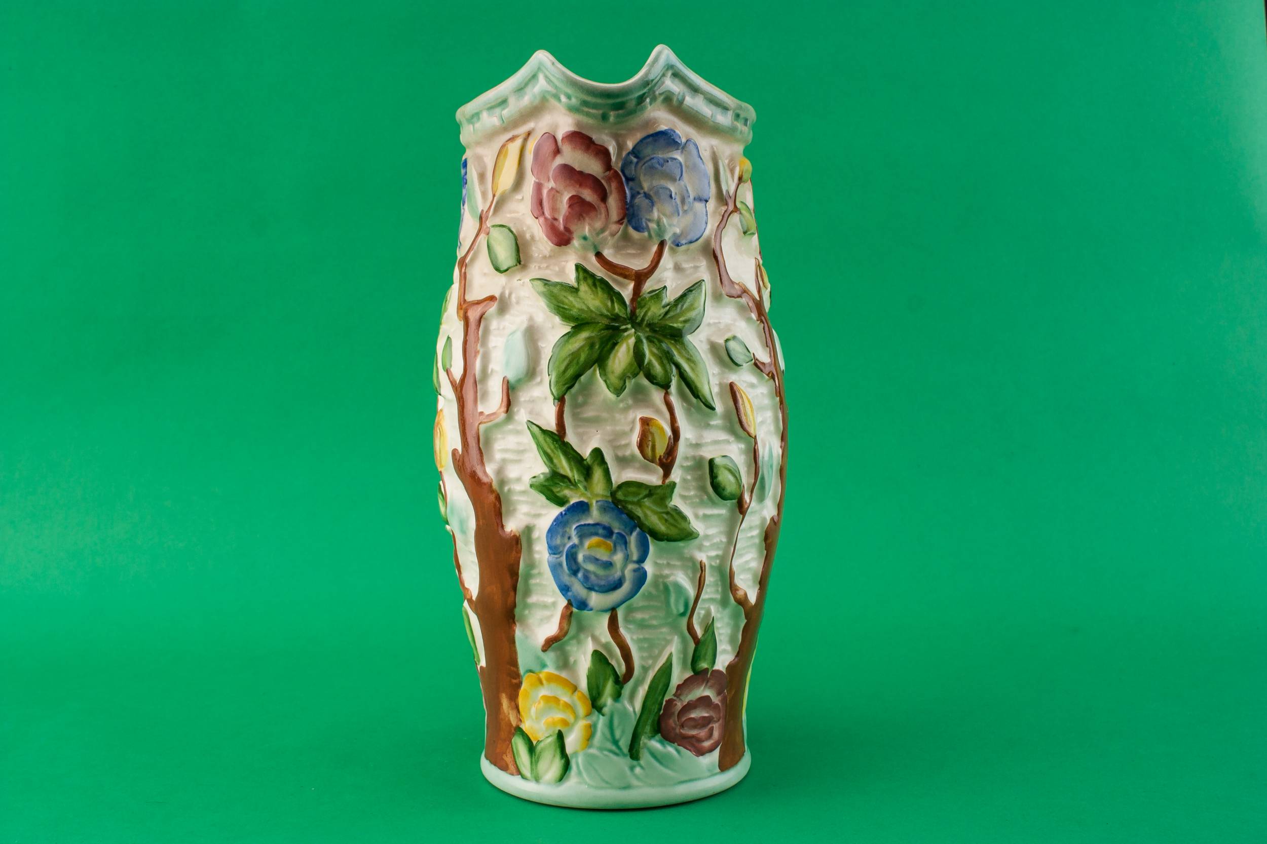 Vintage Pottery JUG — Indian Tree water jug 2