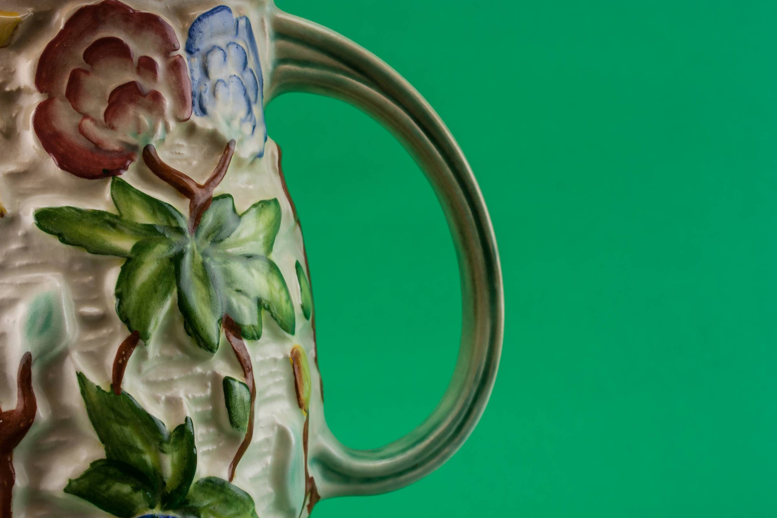 Vintage Pottery JUG — Indian Tree water jug 3