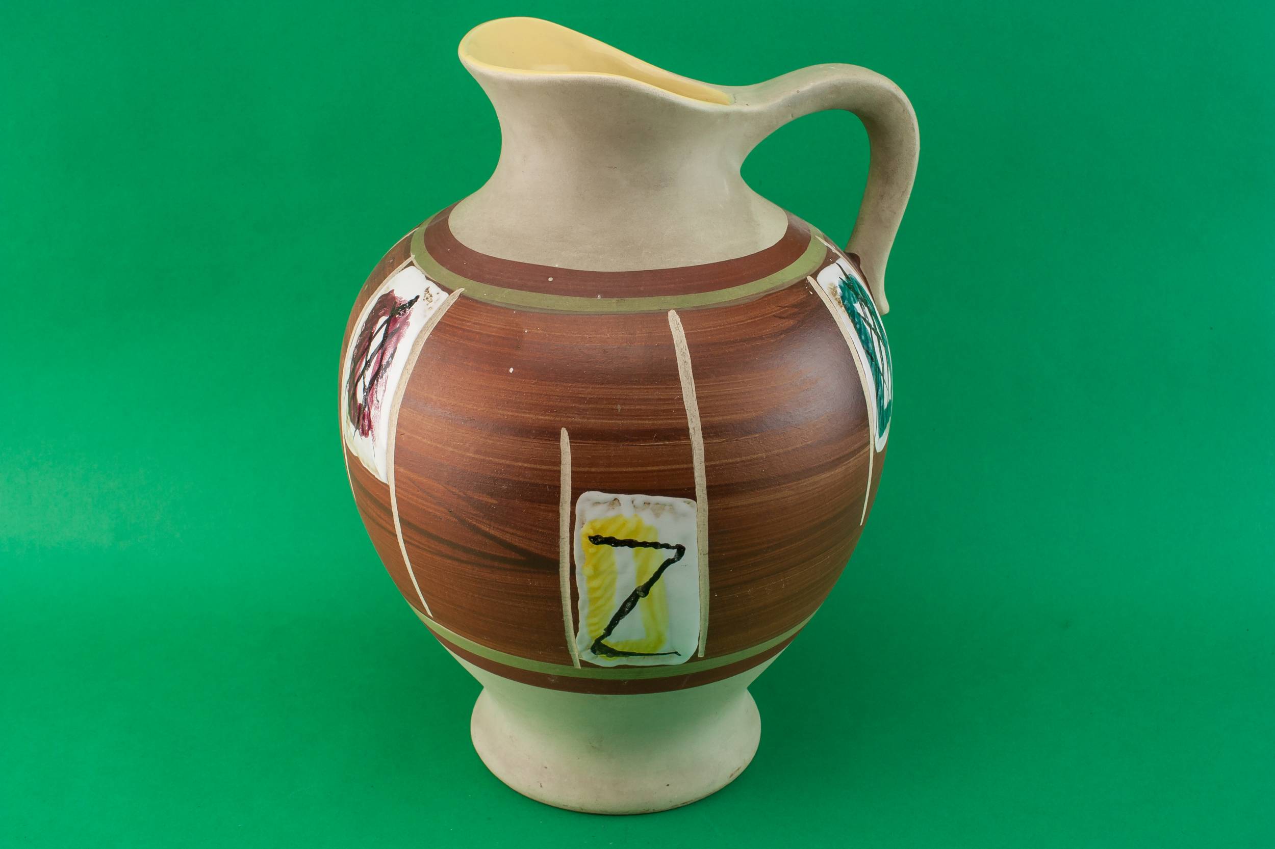Imposing Modernist Abstract — Large globular vase