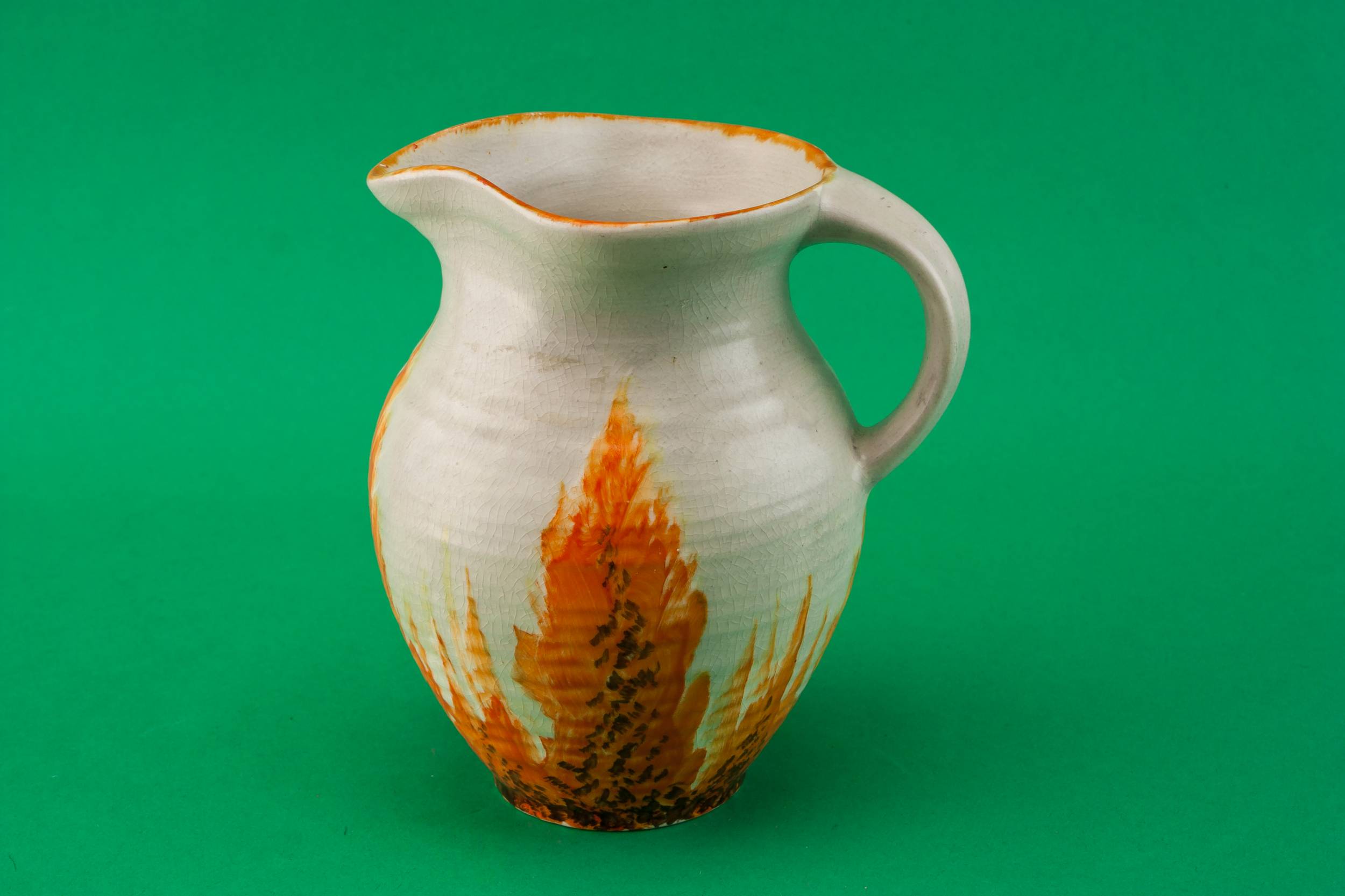 Spectacular Vintage Abstract — Orange water jug
