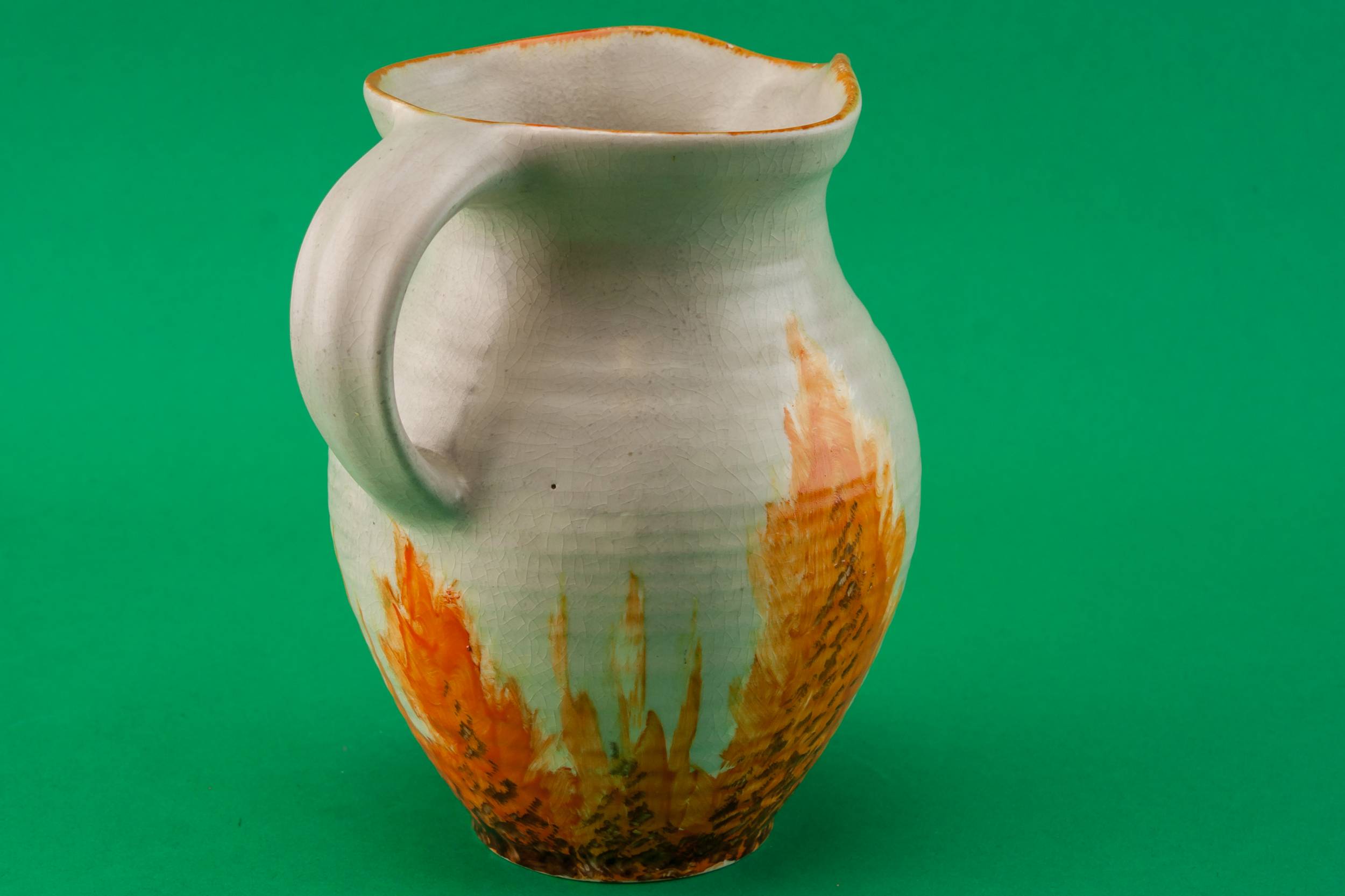 Spectacular Vintage Abstract — Orange water jug 2