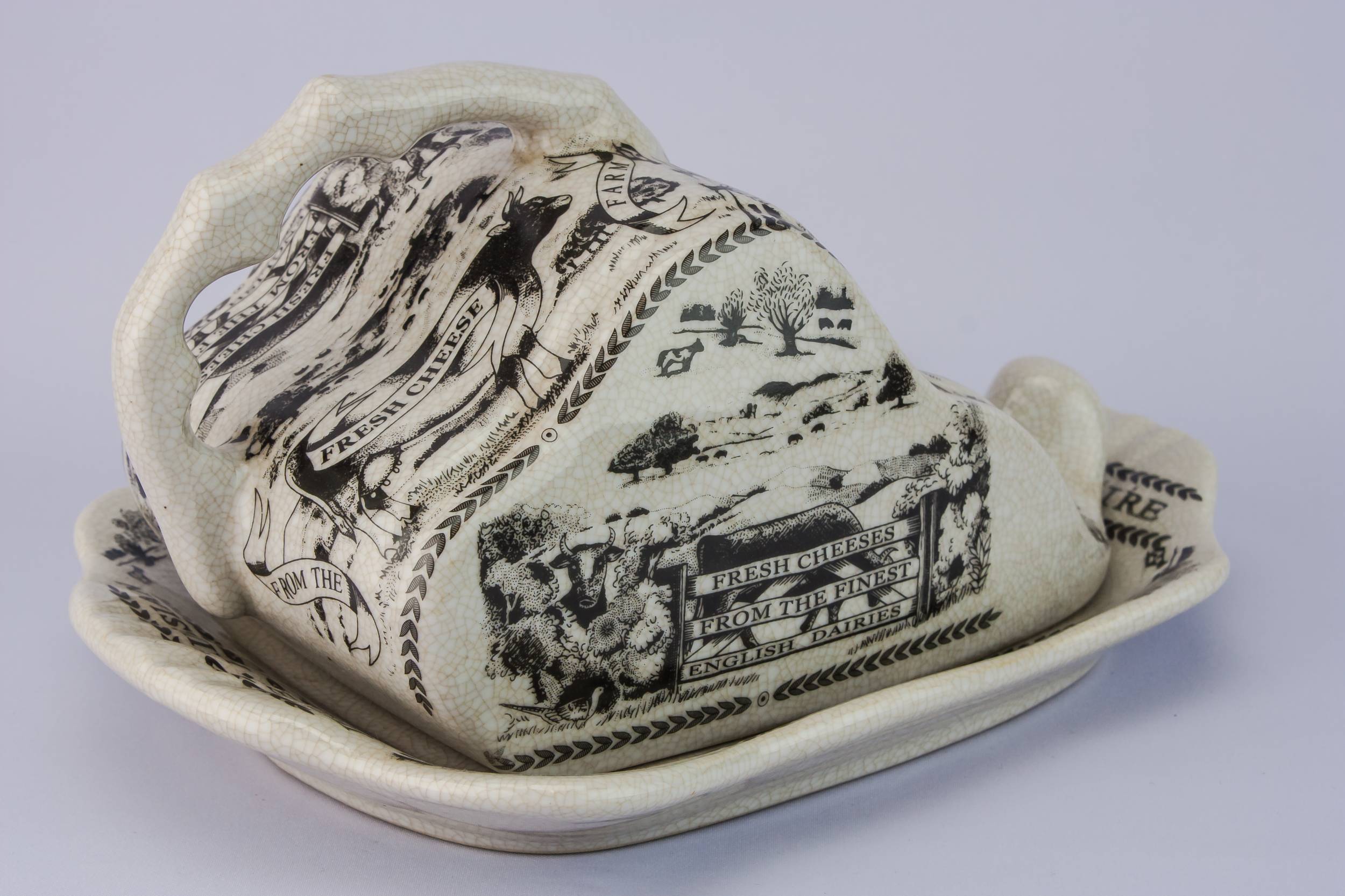 Classical Vintage Landscape — Cheese dish with dome lid 1