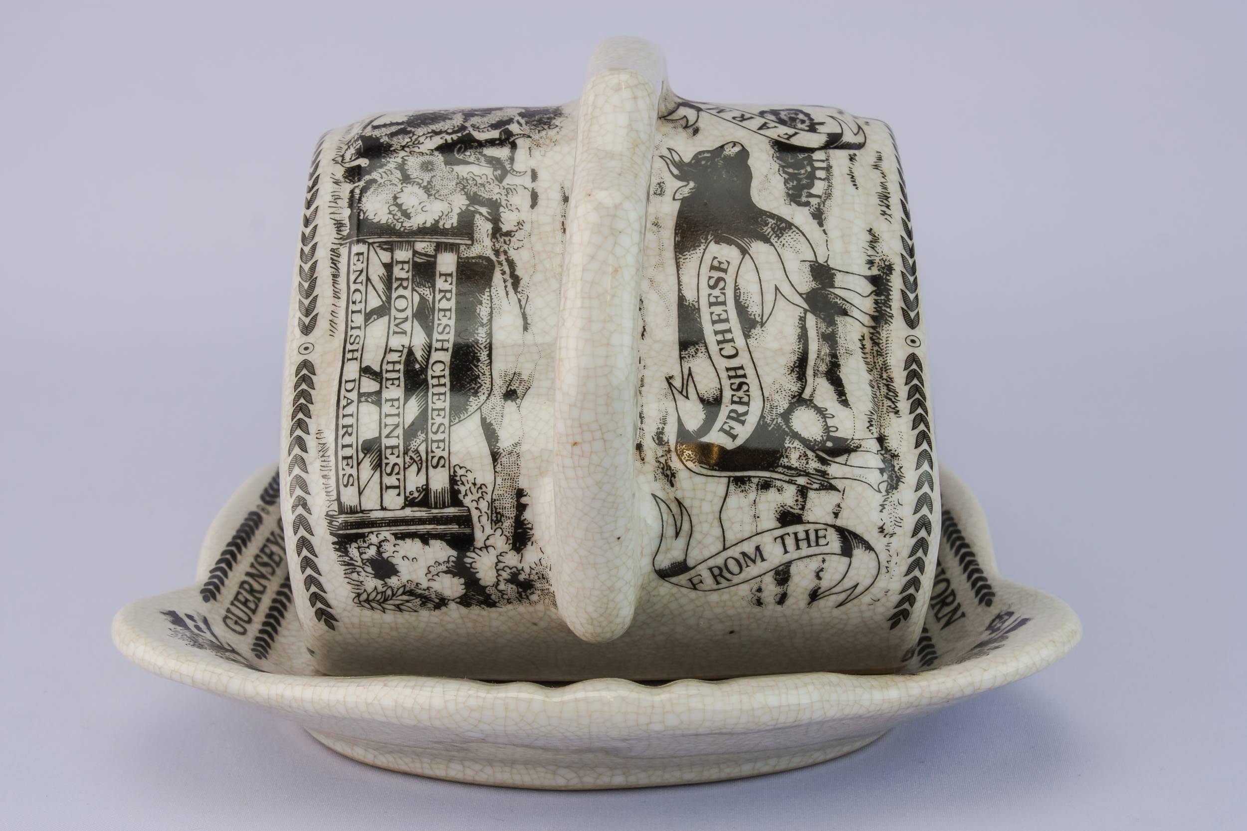 Classical Vintage Landscape — Cheese dish with dome lid 2
