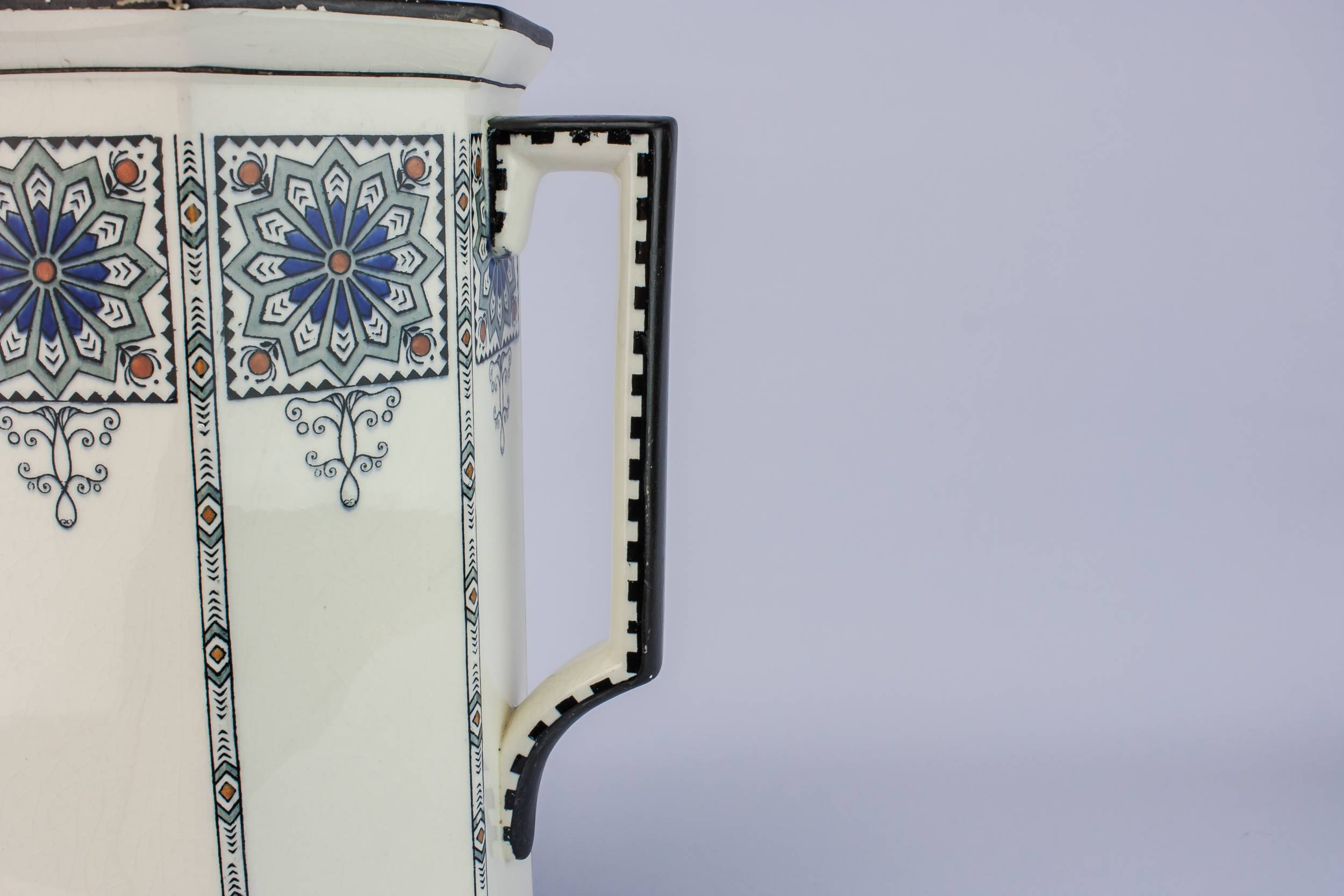 Unusual Antique Cauldon — Arts & Crafts pottery jug 3
