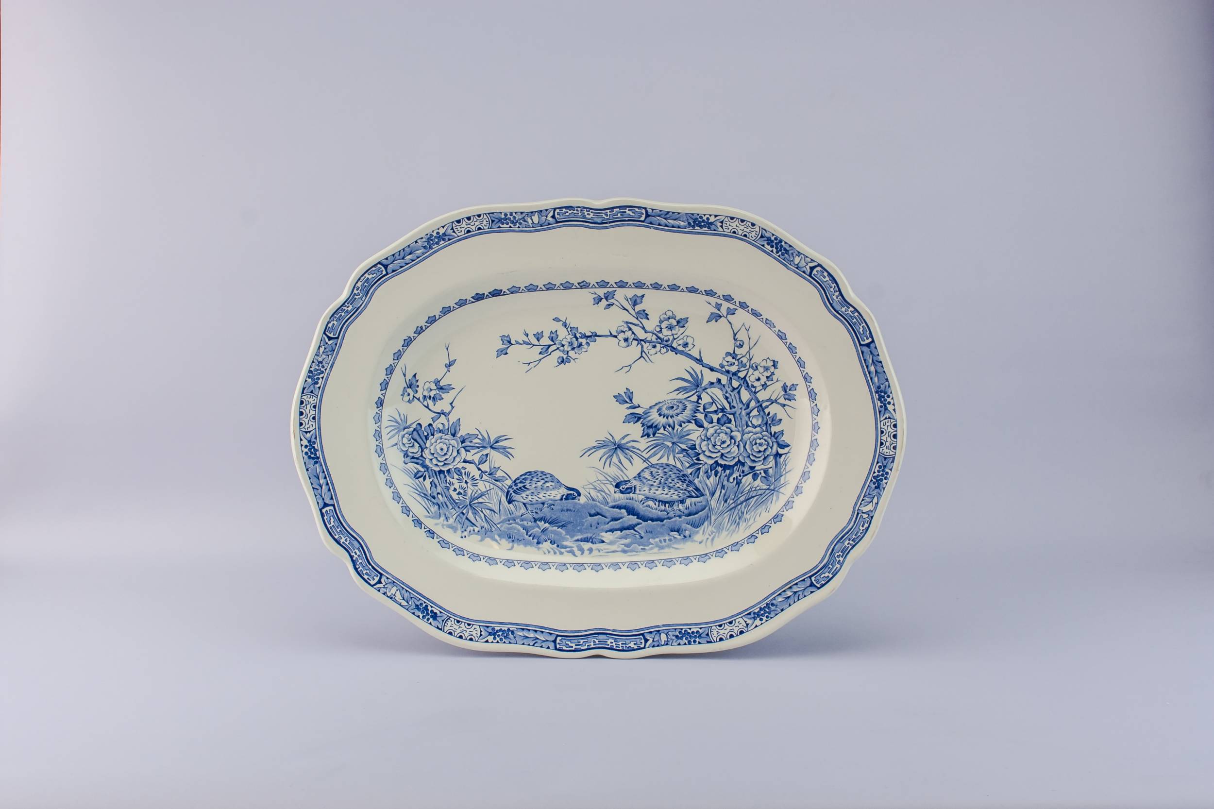 Classical Blue Pottery — Arts & Crafts pottery platter