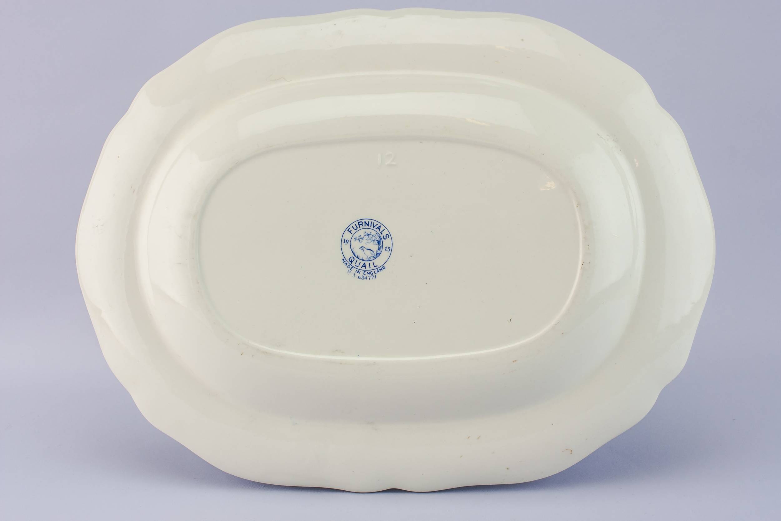 Classical Blue Pottery — Arts & Crafts pottery platter 2