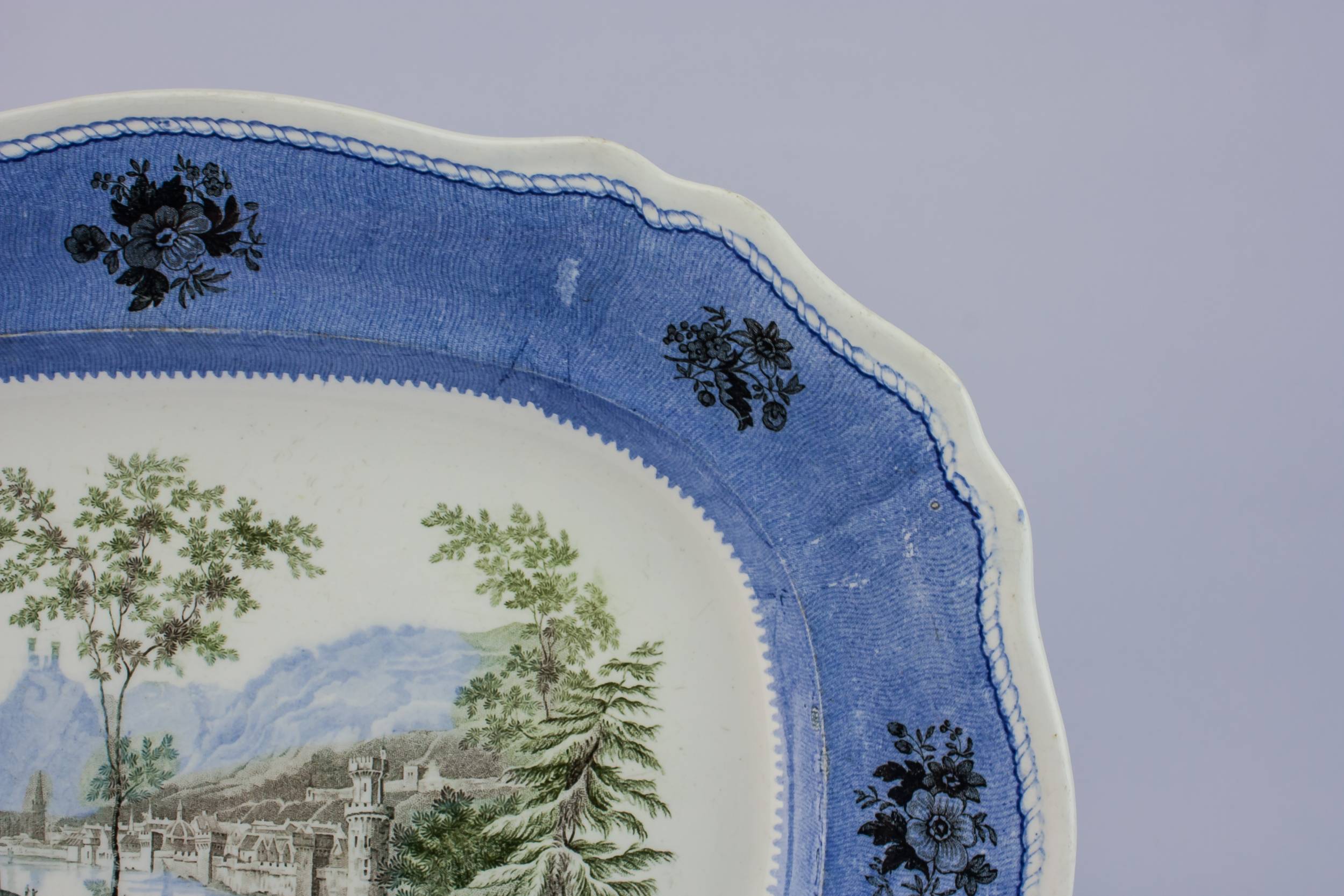 Elegant Pottery Landscape — Landscape serving platter 1