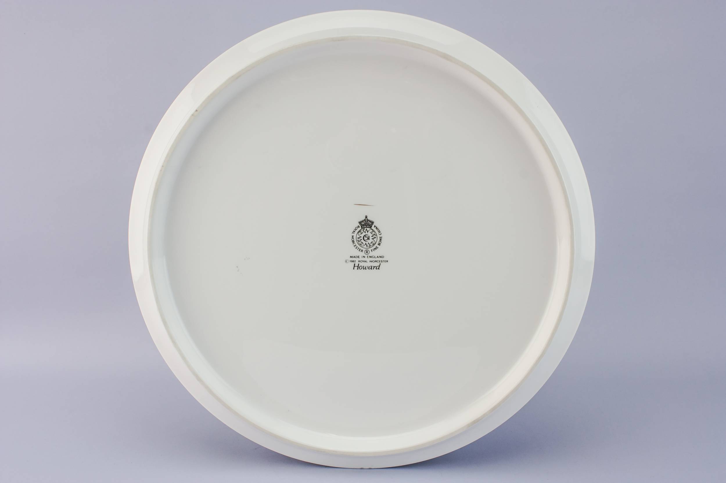 Vintage White Howard — Royal Worcester cake platter 2